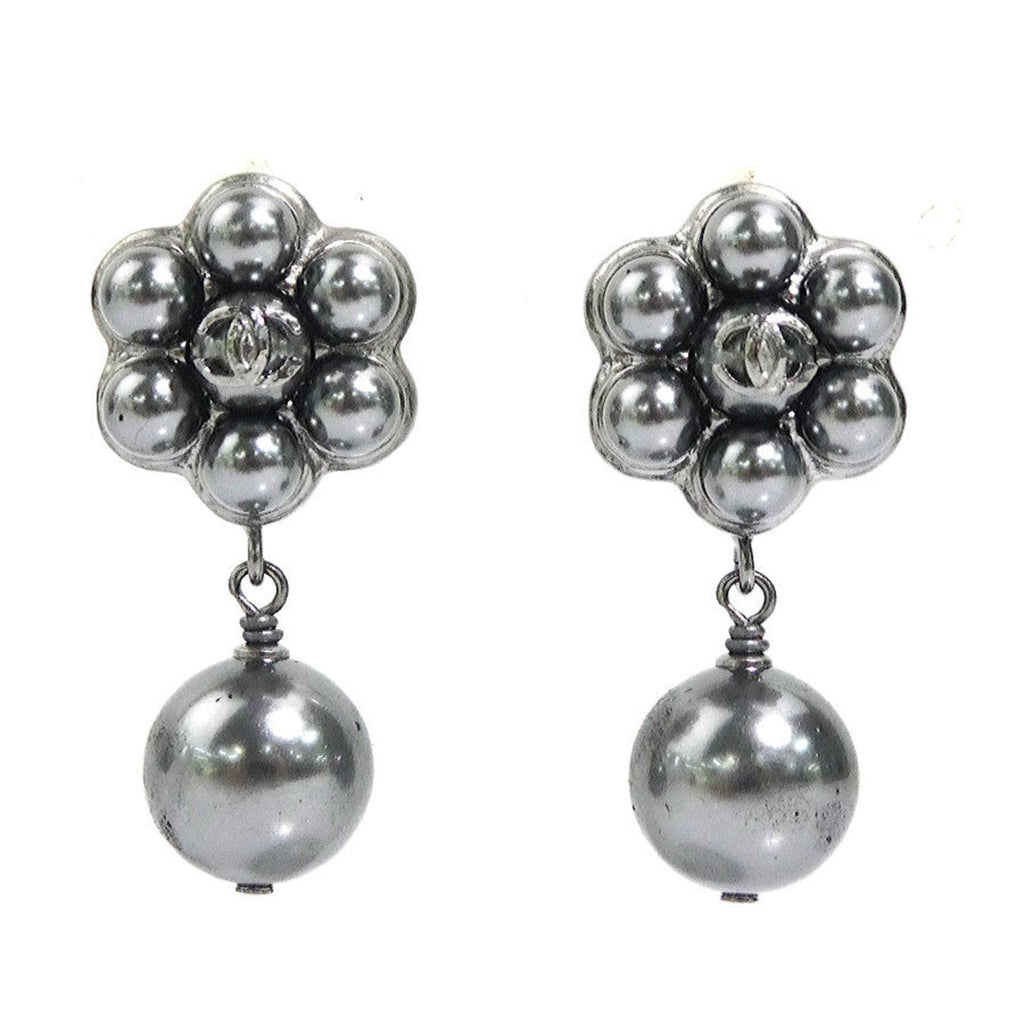 CC Logo Earrings Silver-Tone Metal Silver-Tone Metal