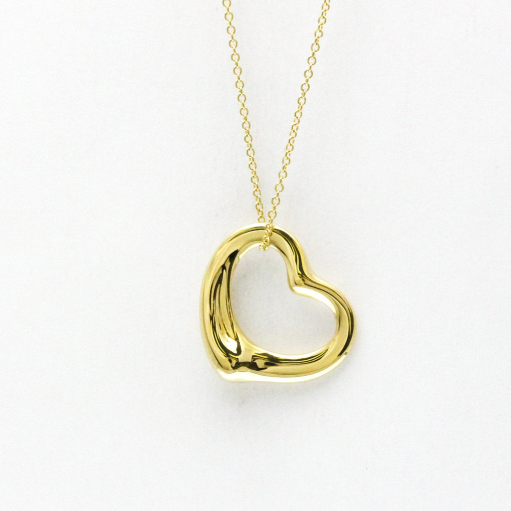Open Heart Pendant Necklace 18K Yellow Gold 21.5mm