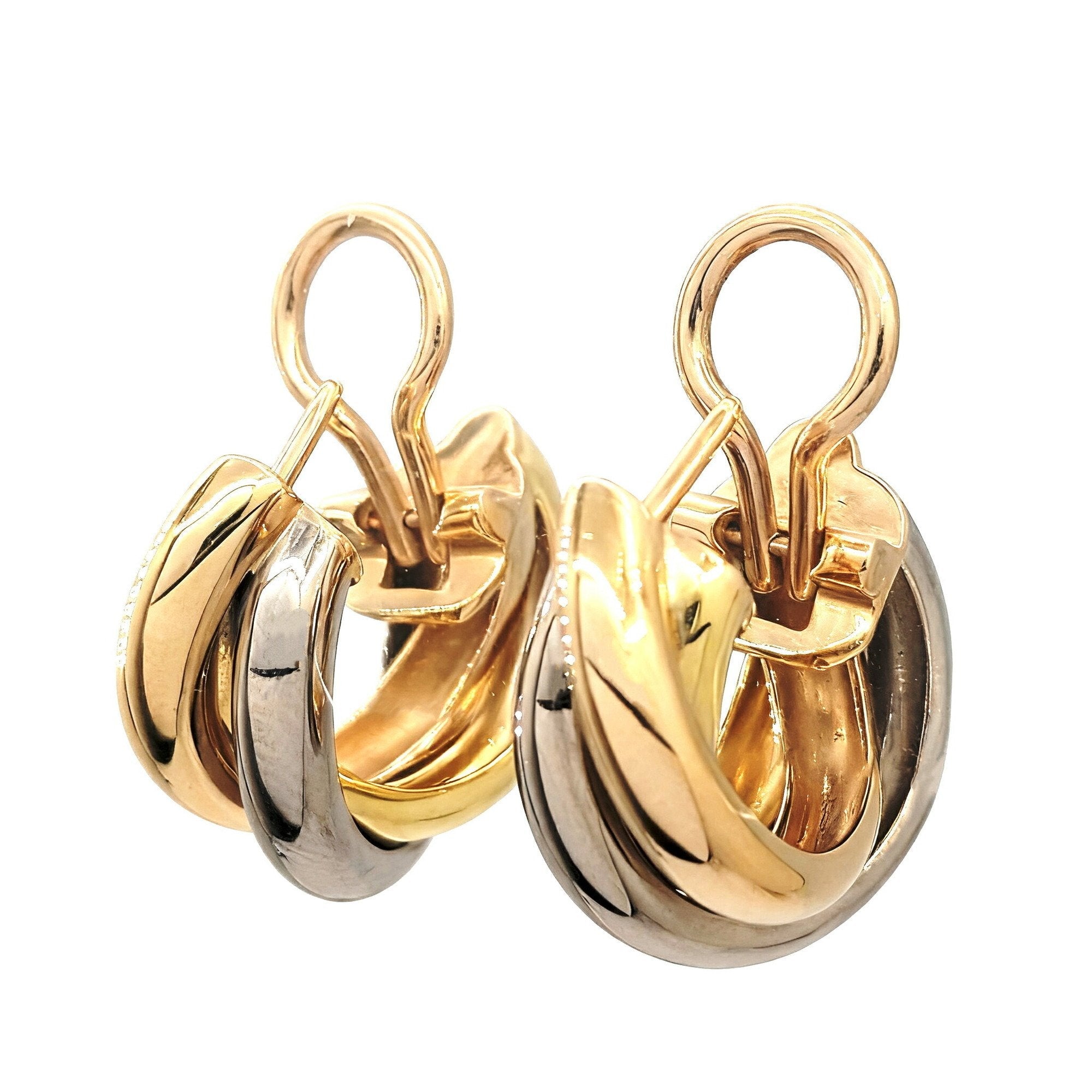 Trinity Earrings 18K Tricolor Gold