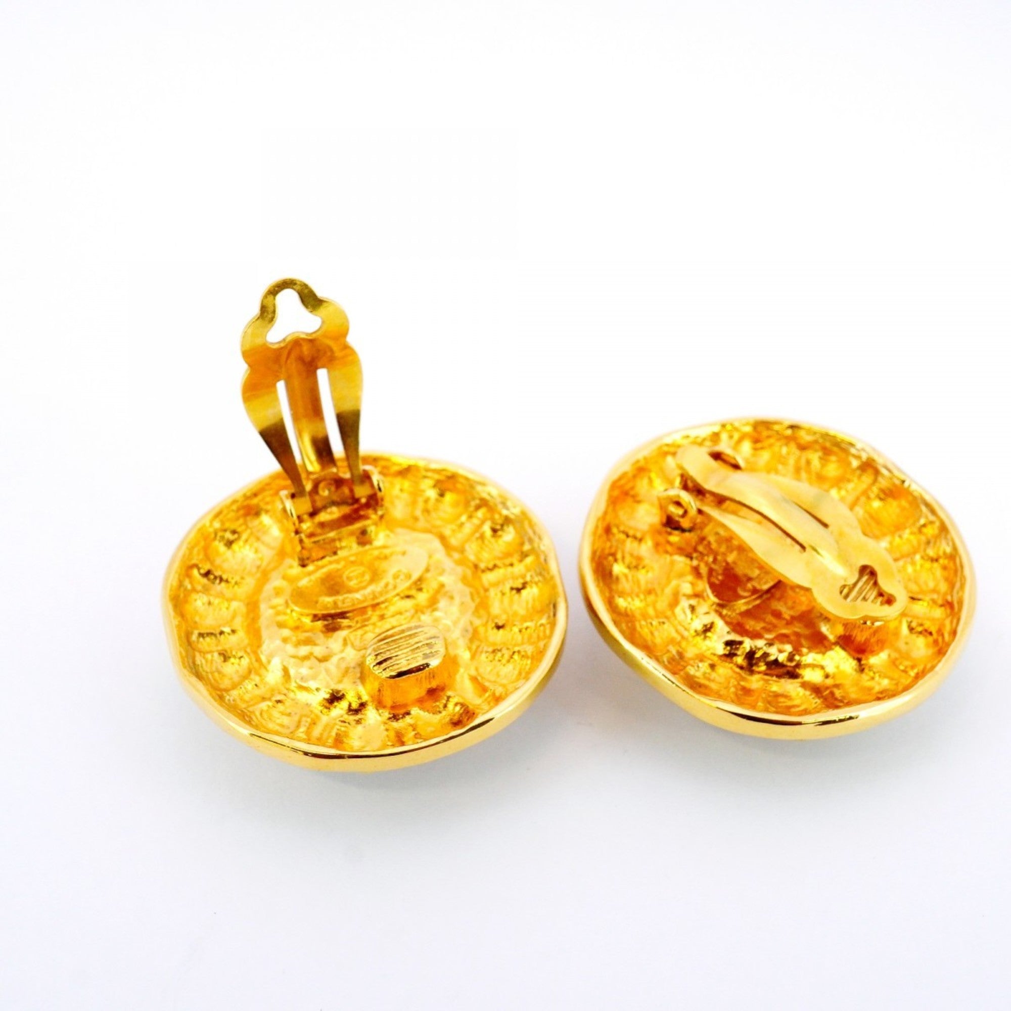Clip-On Earrings Pearl Clip-On Gold-Tone Metal