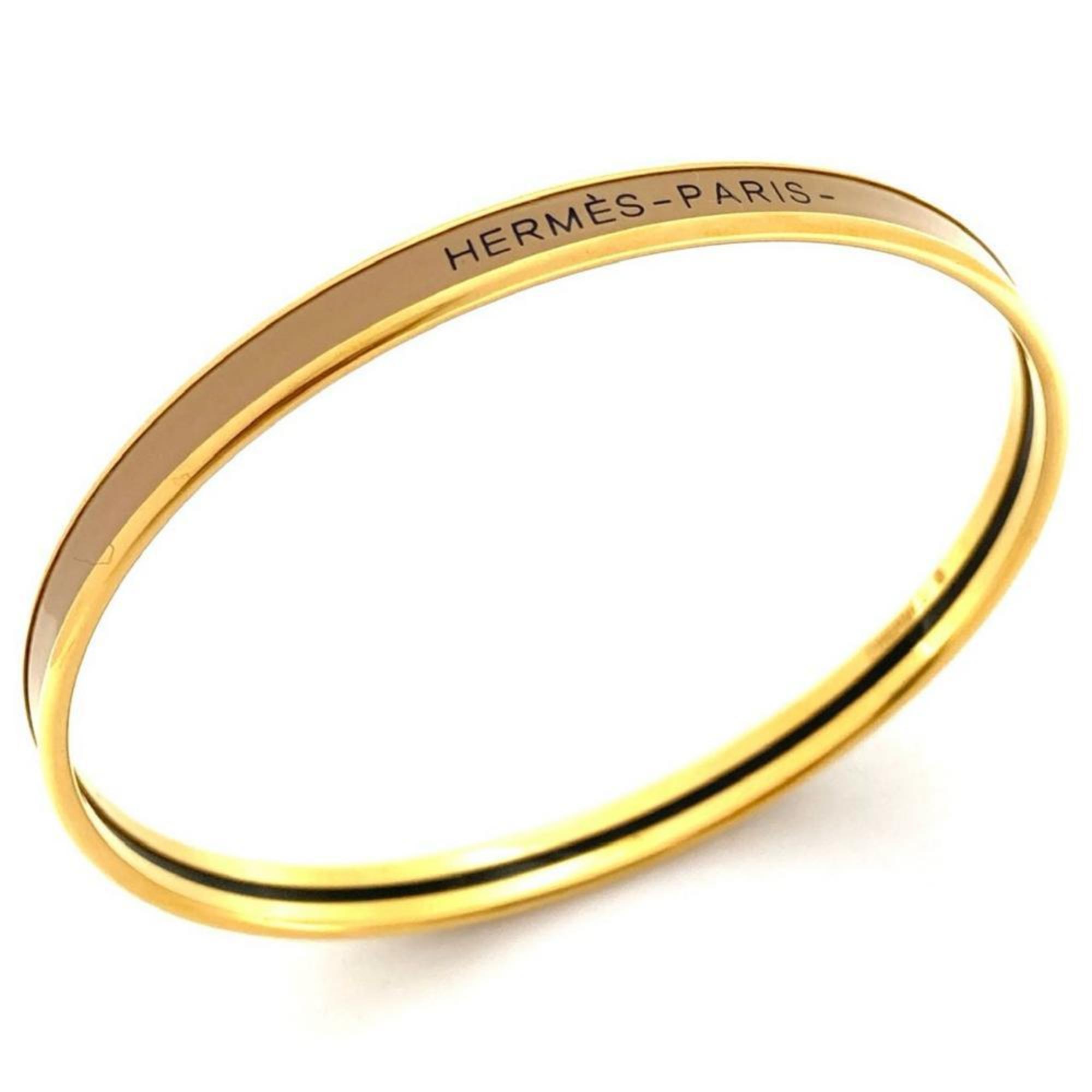 Bracelet Enamel and Metal Beige