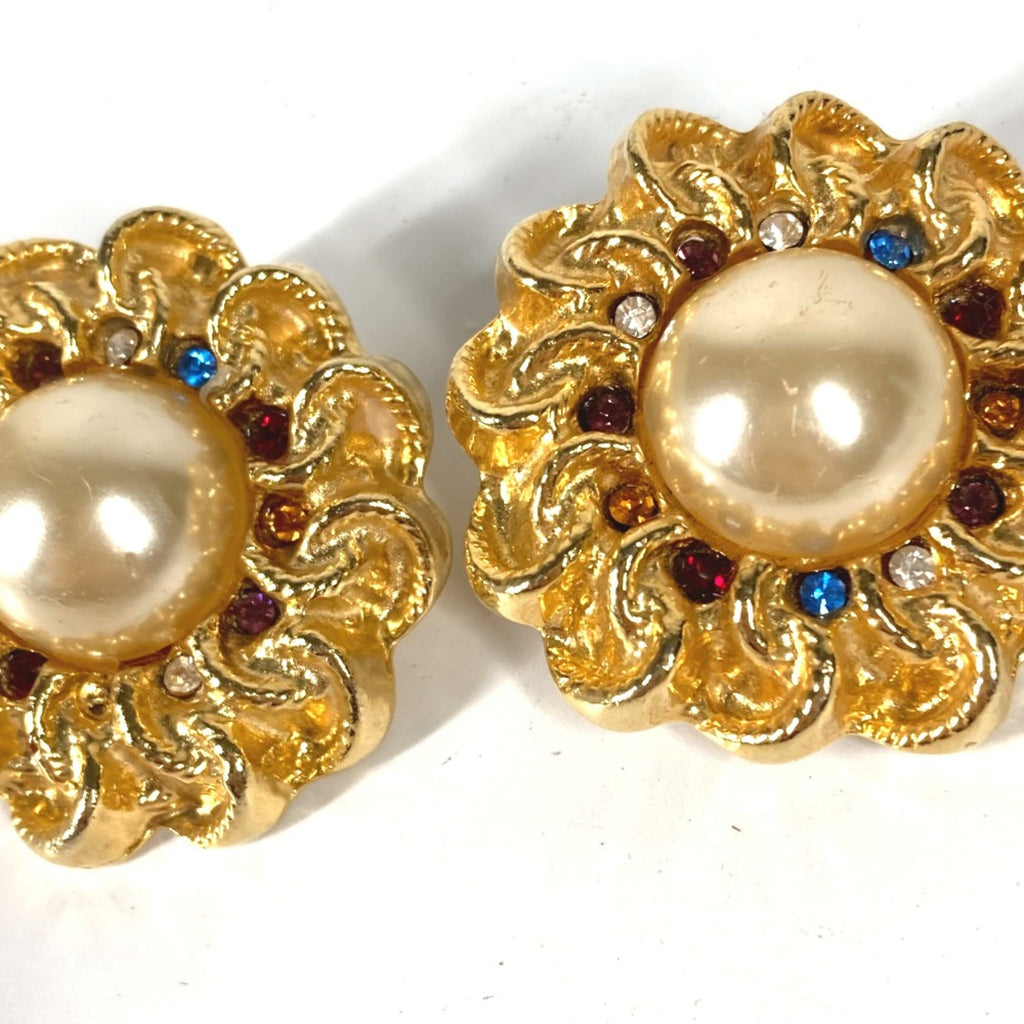 Vintage Earrings Gold-Tone Metal