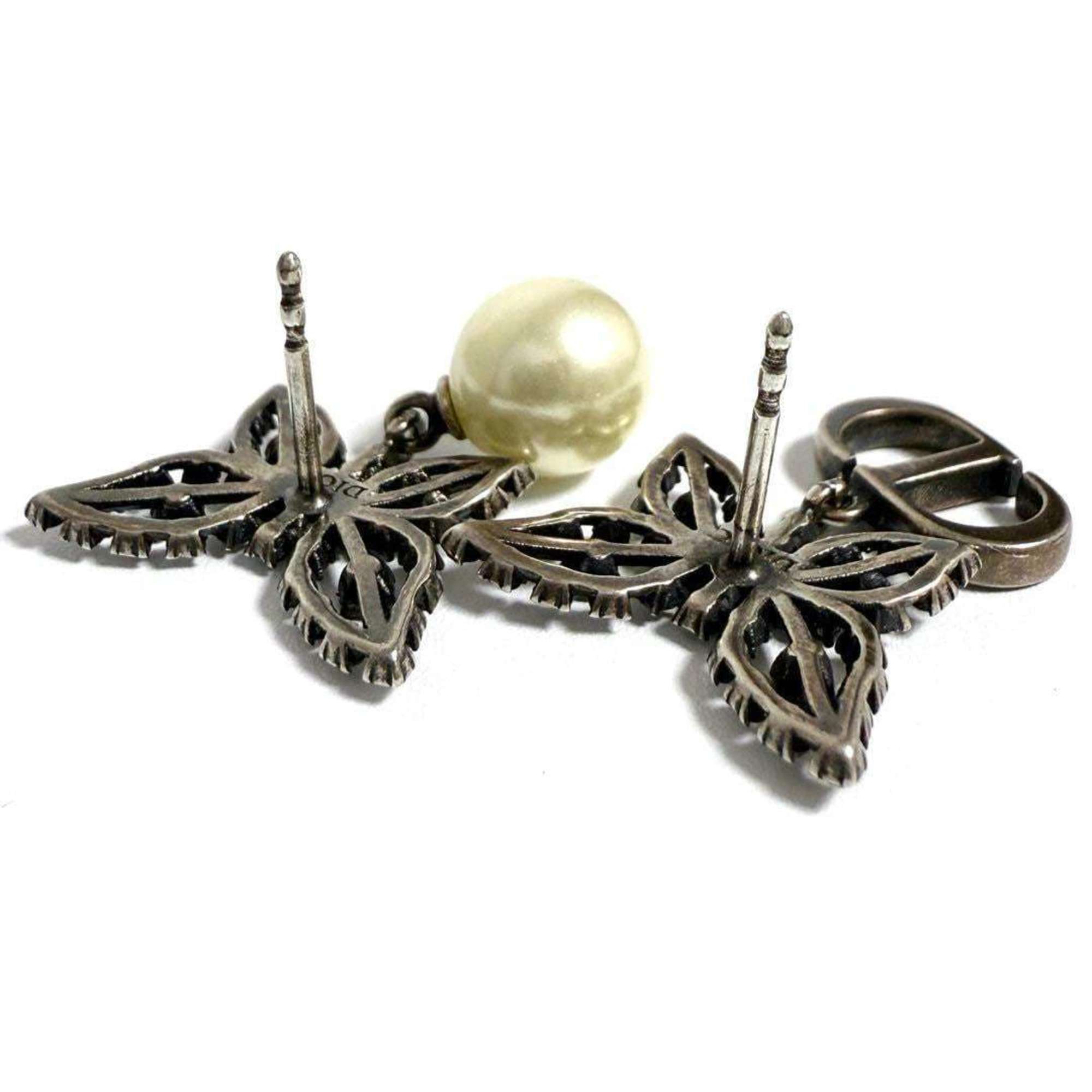 Earrings Artificial Pearl and Metal and Rhinestone