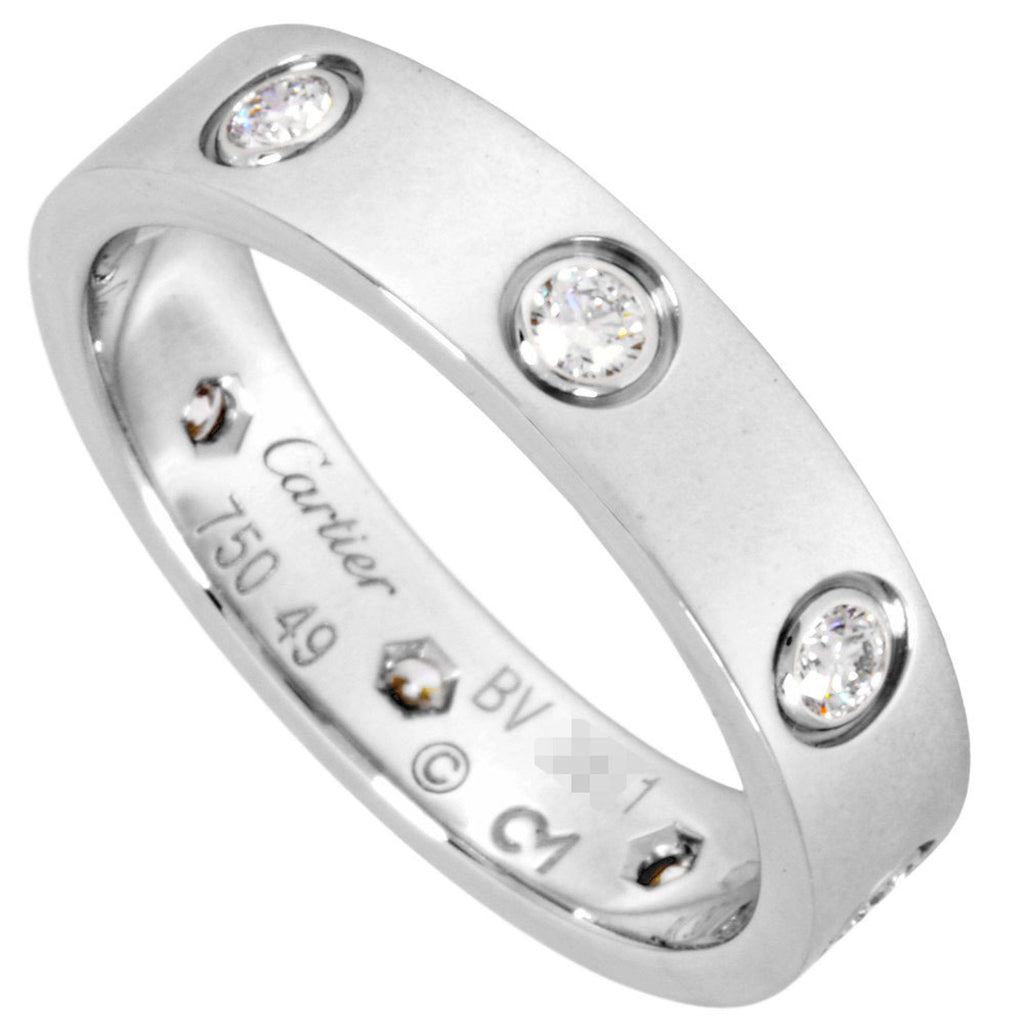 Love Ring 18K White Gold and Diamond Mini