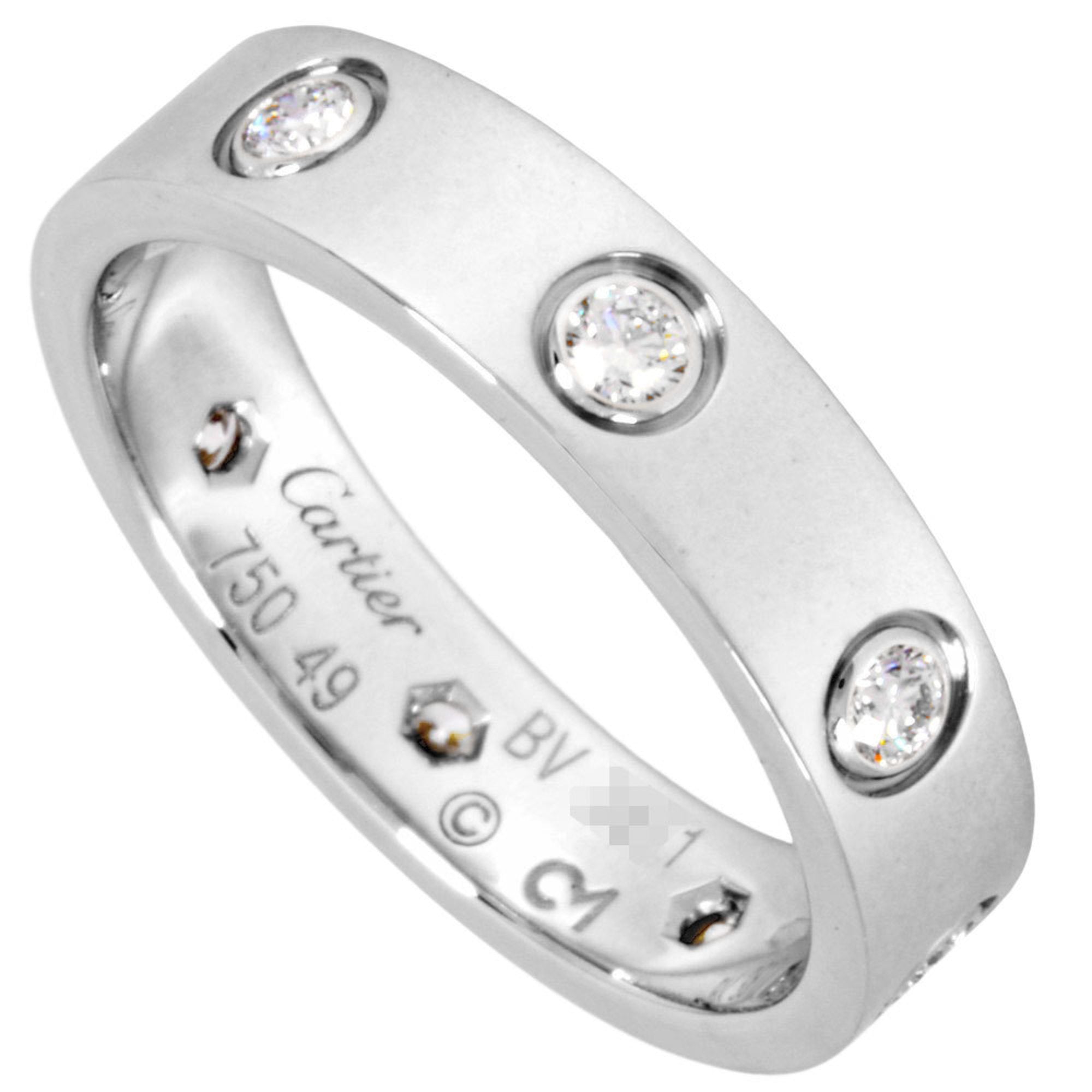 Love Ring 18K White Gold and Diamond Mini