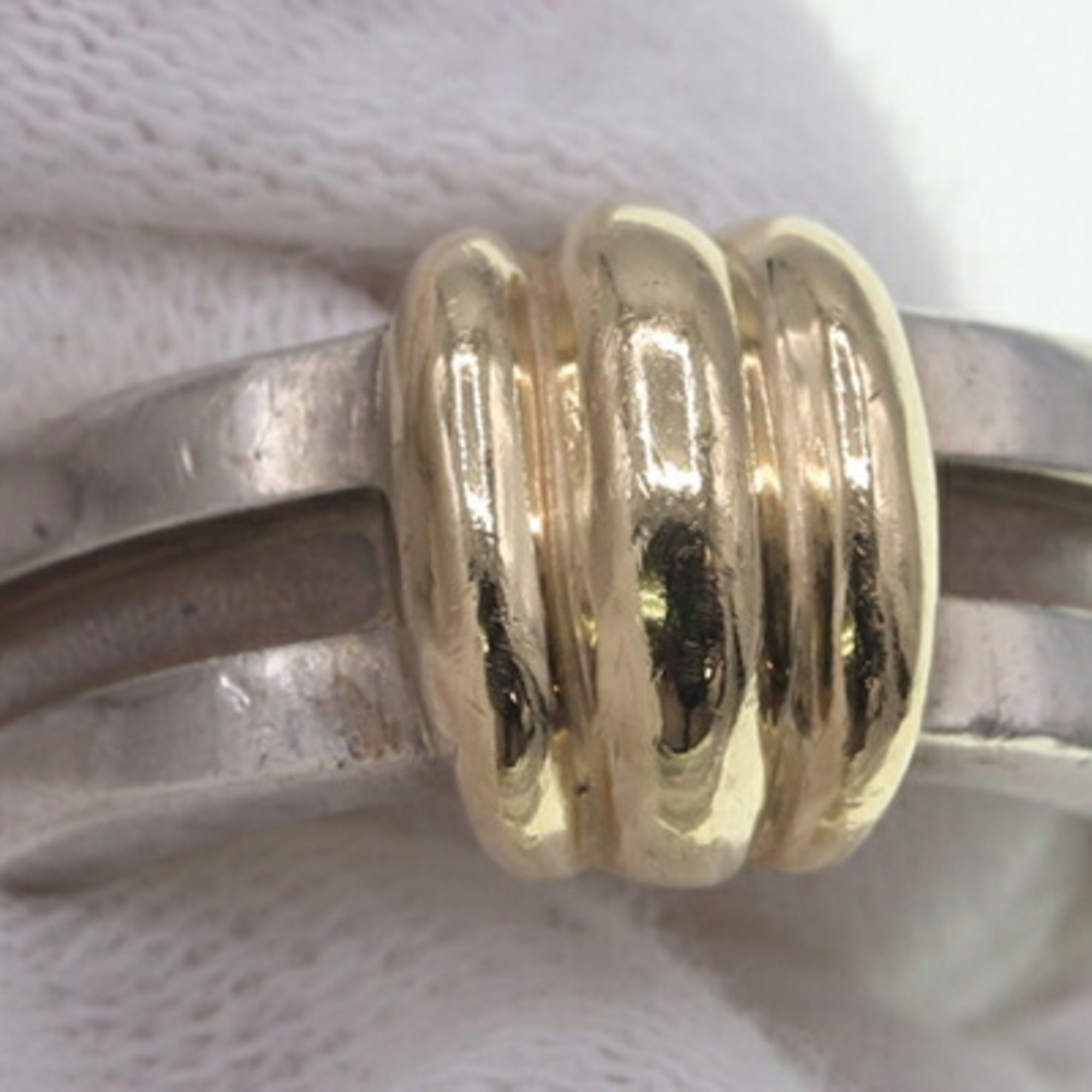 Band Ring Sterling Silver and 18K Yellow Gold