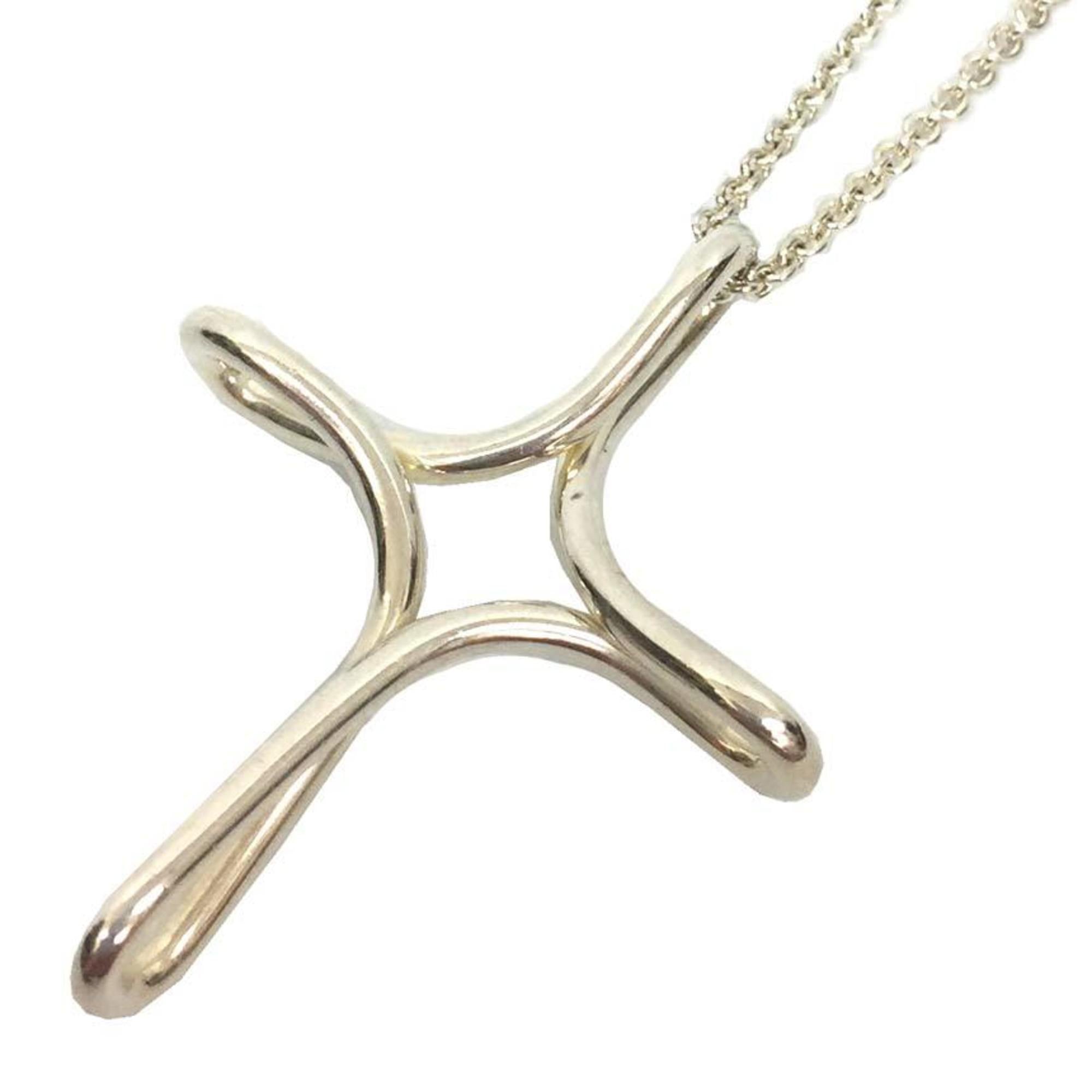Infinity Cross Pendant Necklace Sterling Silver