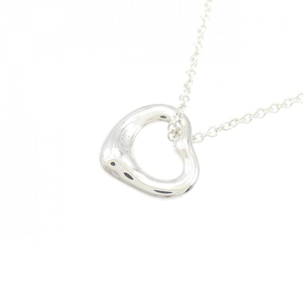 Open Heart Pendant Necklace Sterling Silver 11.1mm