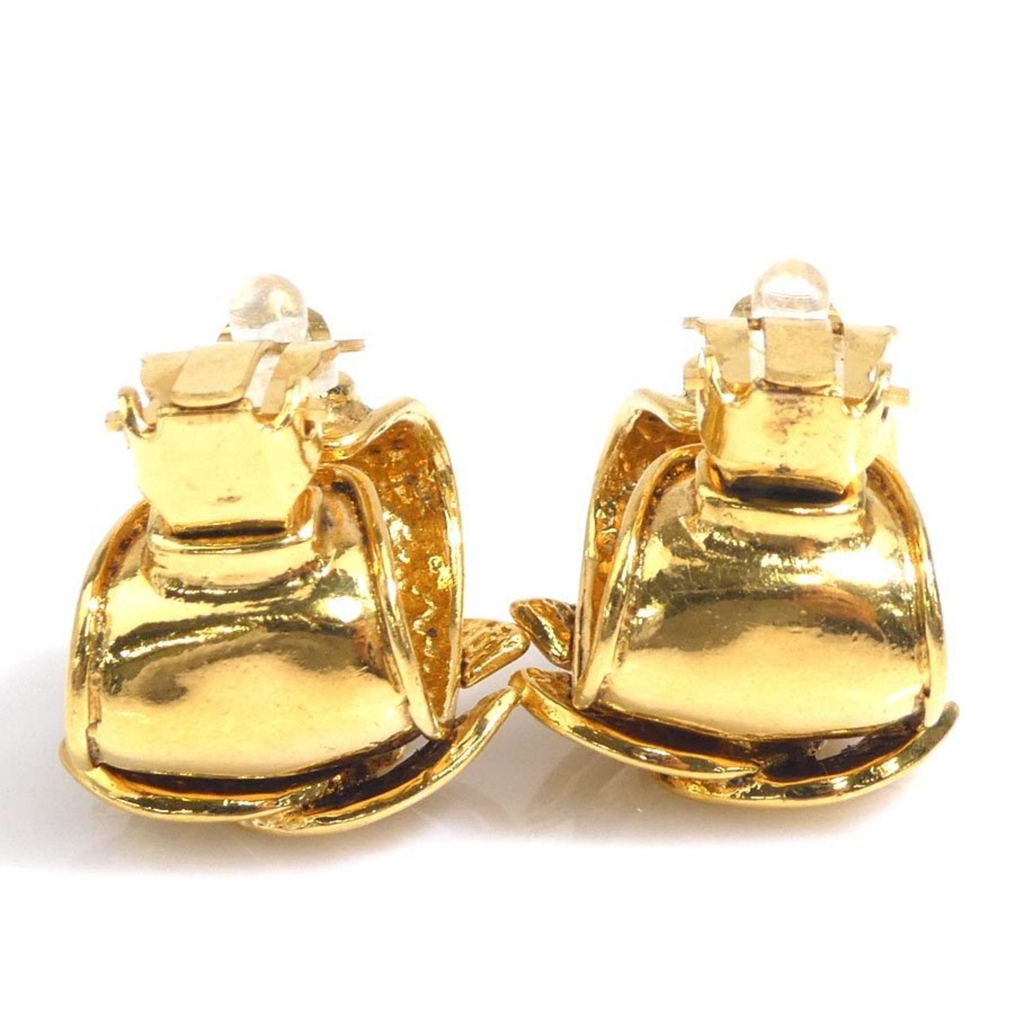 CC Logo Clip-On Earrings Gold-Tone Metal Gold-Tone Metal