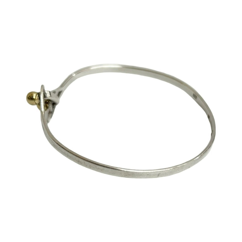 Bangle 18K Gold and Sterling Silver Bracelet