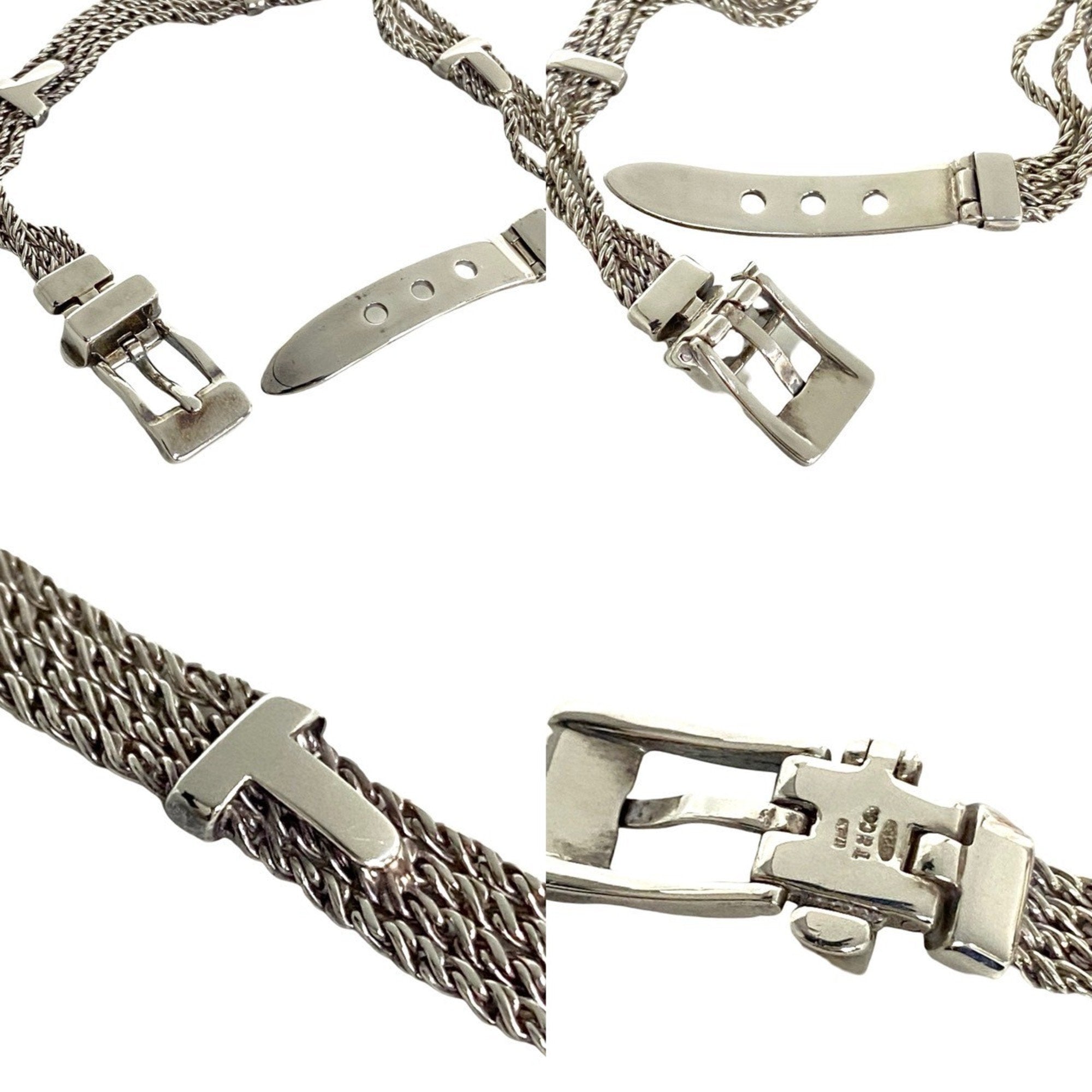 T Rope Belt Bracelet Sterling Silver