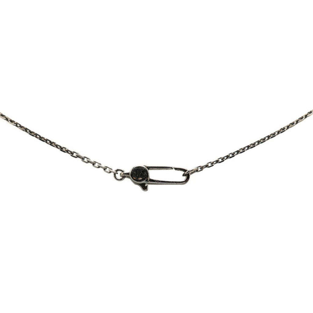 Cutout G Cross Pendant Necklace Ruthenium and Sterling Silver