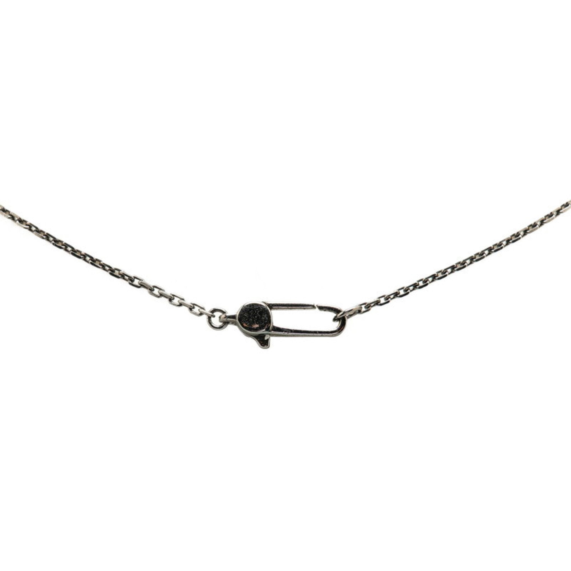 Cutout G Cross Pendant Necklace Ruthenium and Sterling Silver