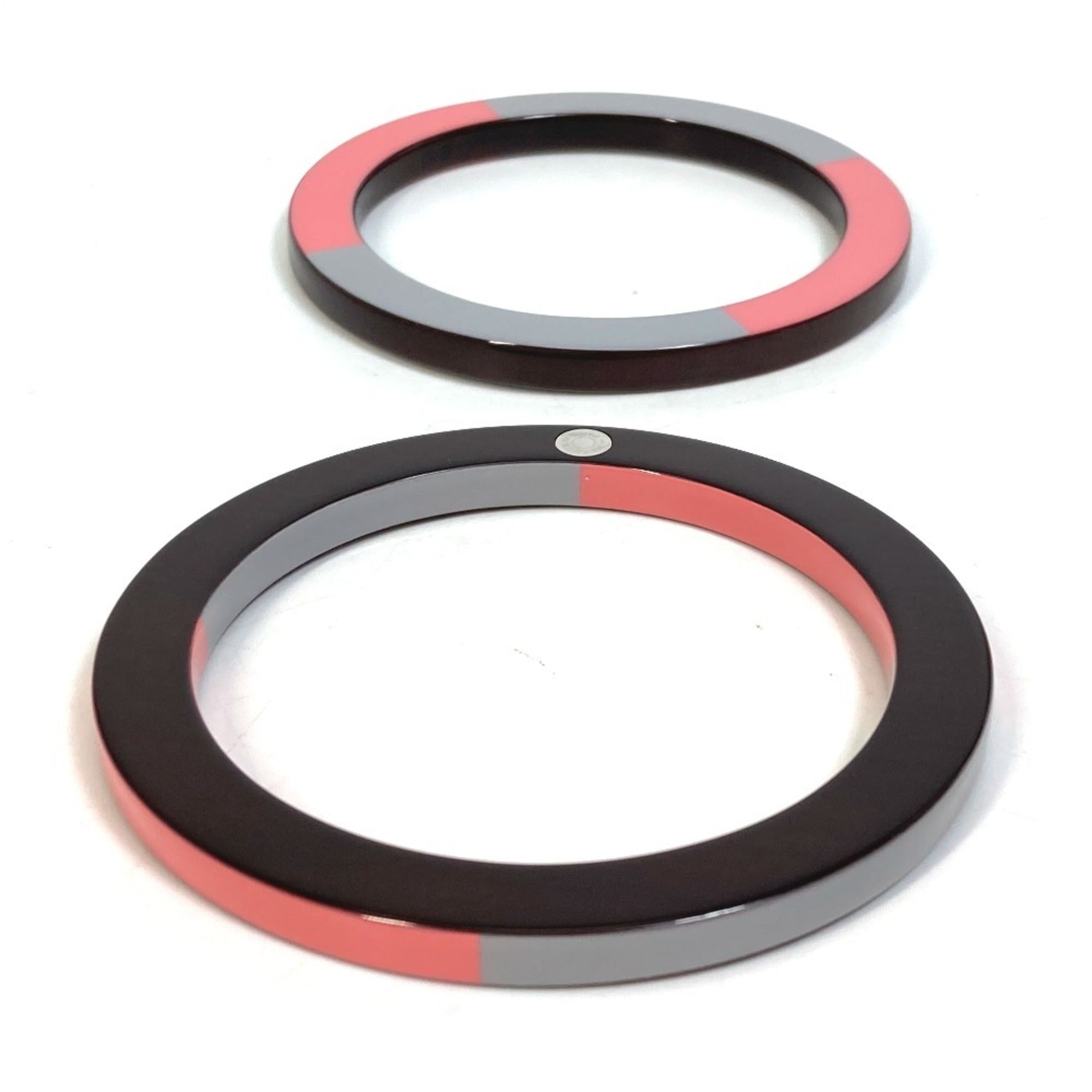 Bracelet Lacquer and Wood Brown Gray Pink