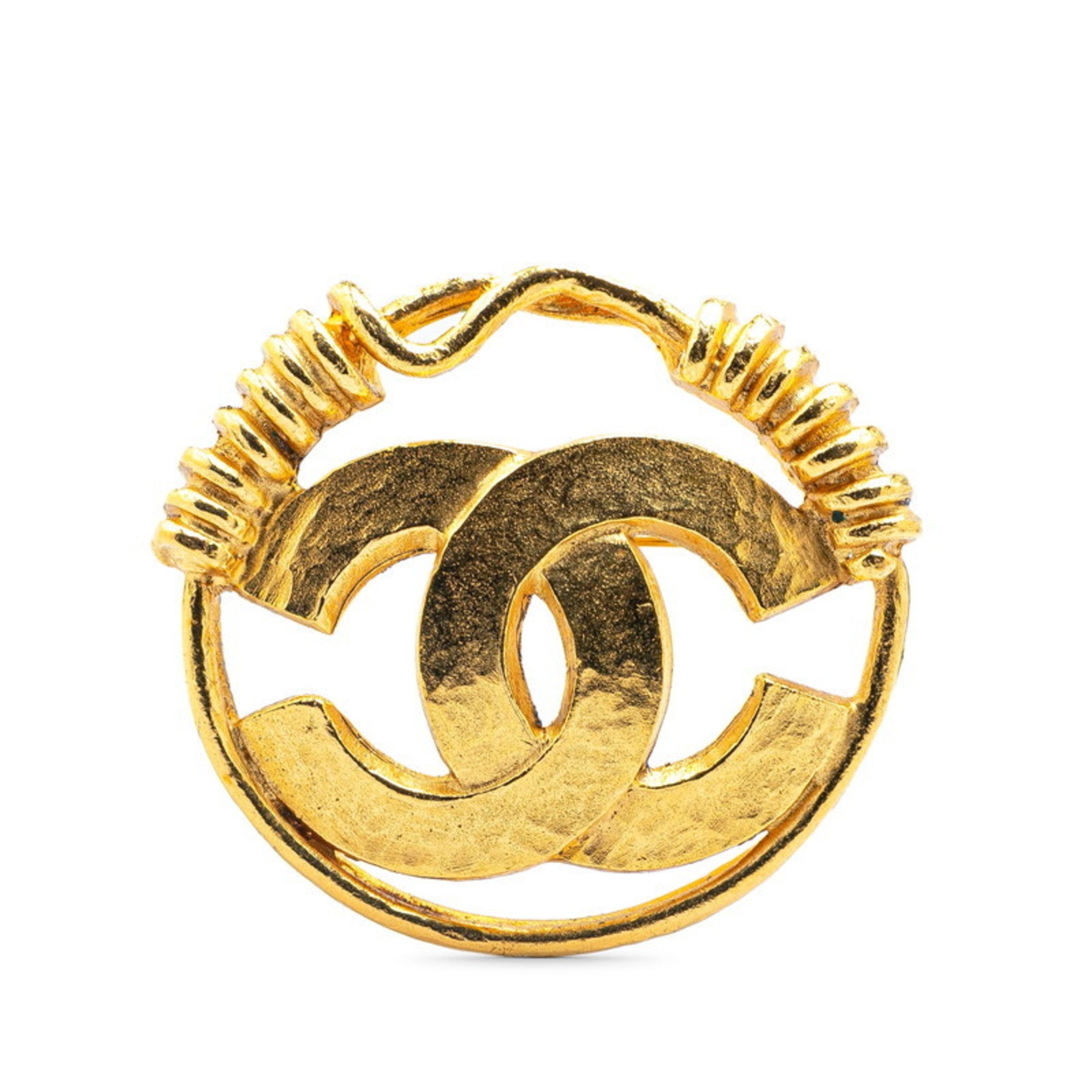 CC Logo Brooch Metal
