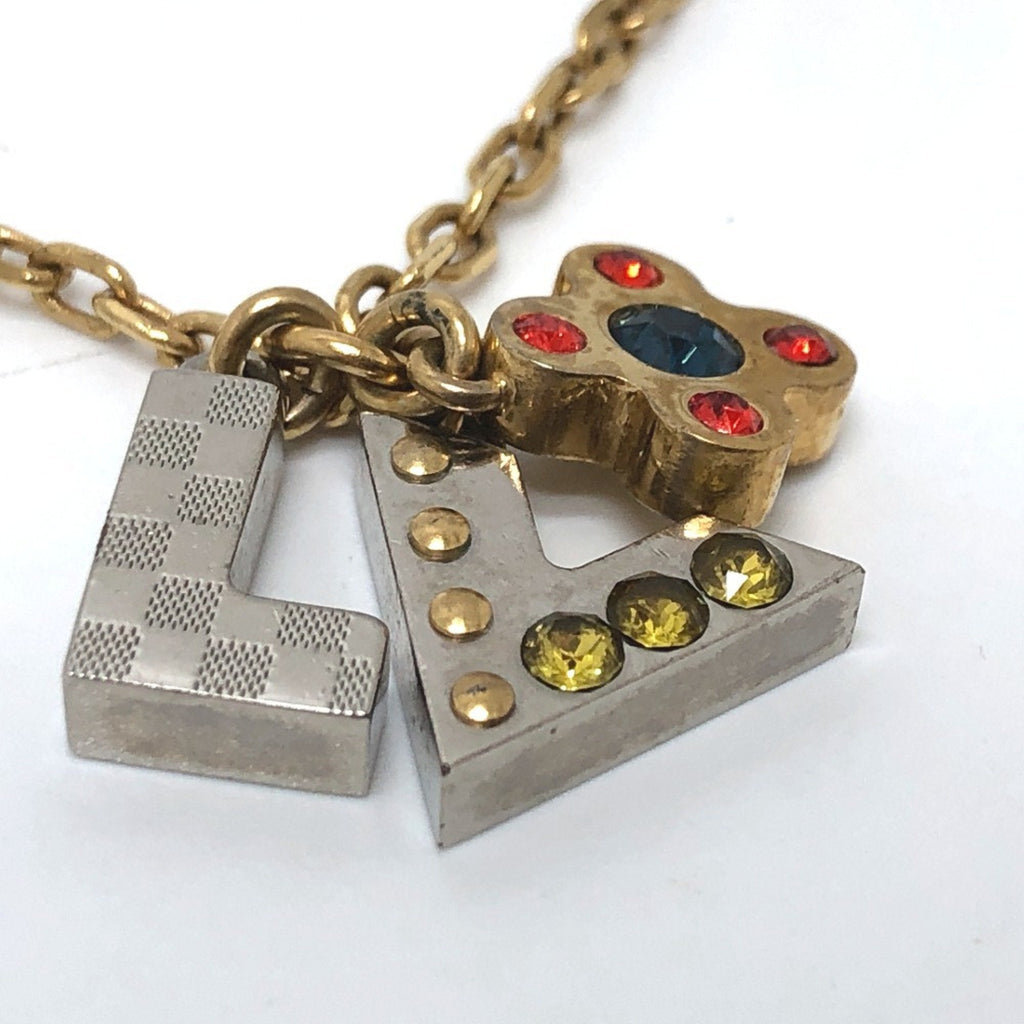 Pendant Necklace Metal with Rhinestone