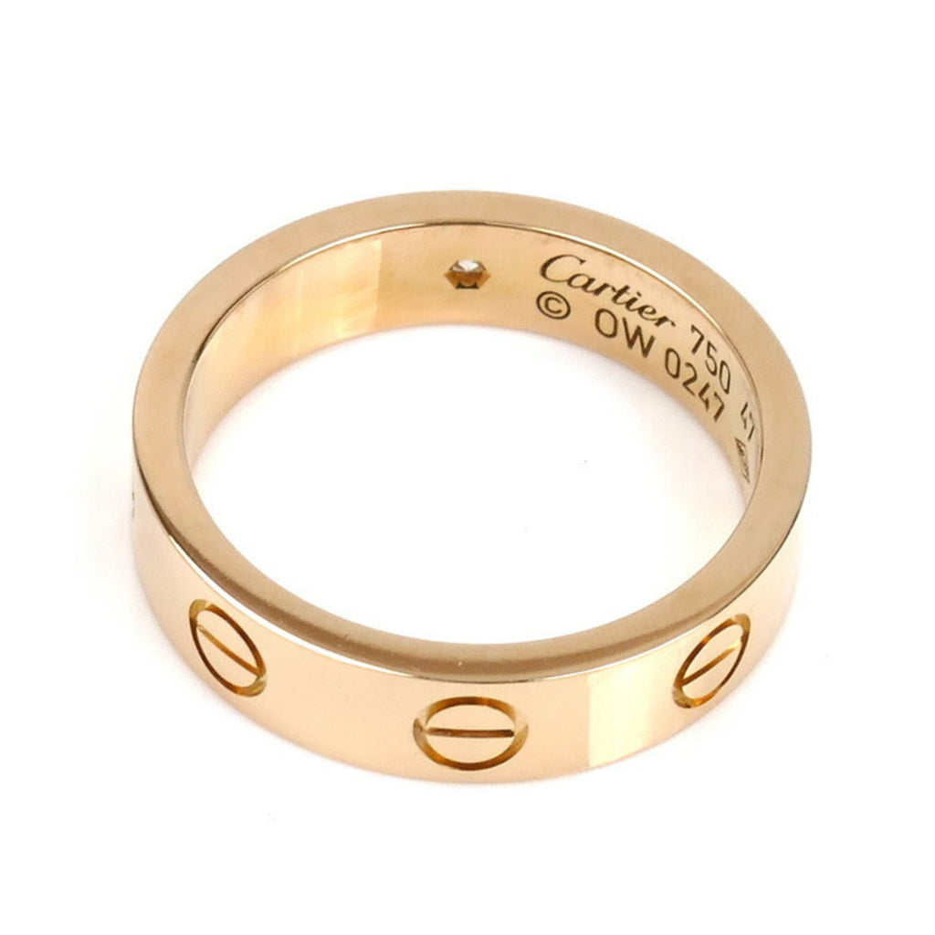 Love Ring 18K Rose Gold Mini with Diamond