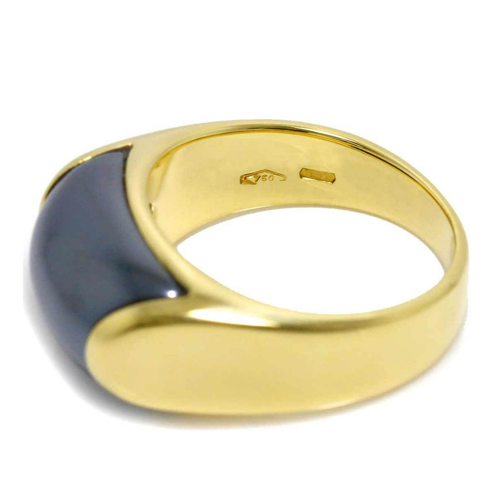 One Band Ring 18K Yellow Gold and Hematite
