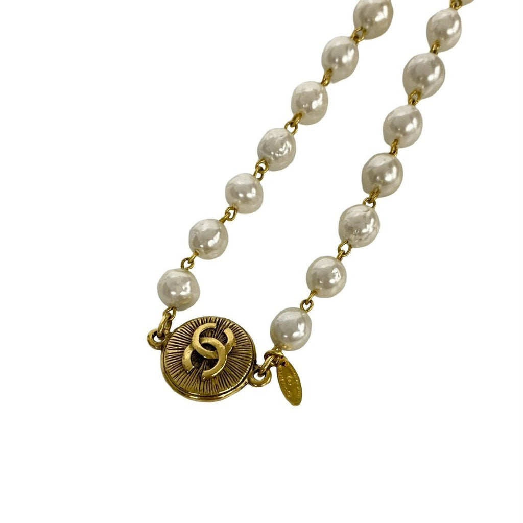 CC Logo Pendant Necklace Metal