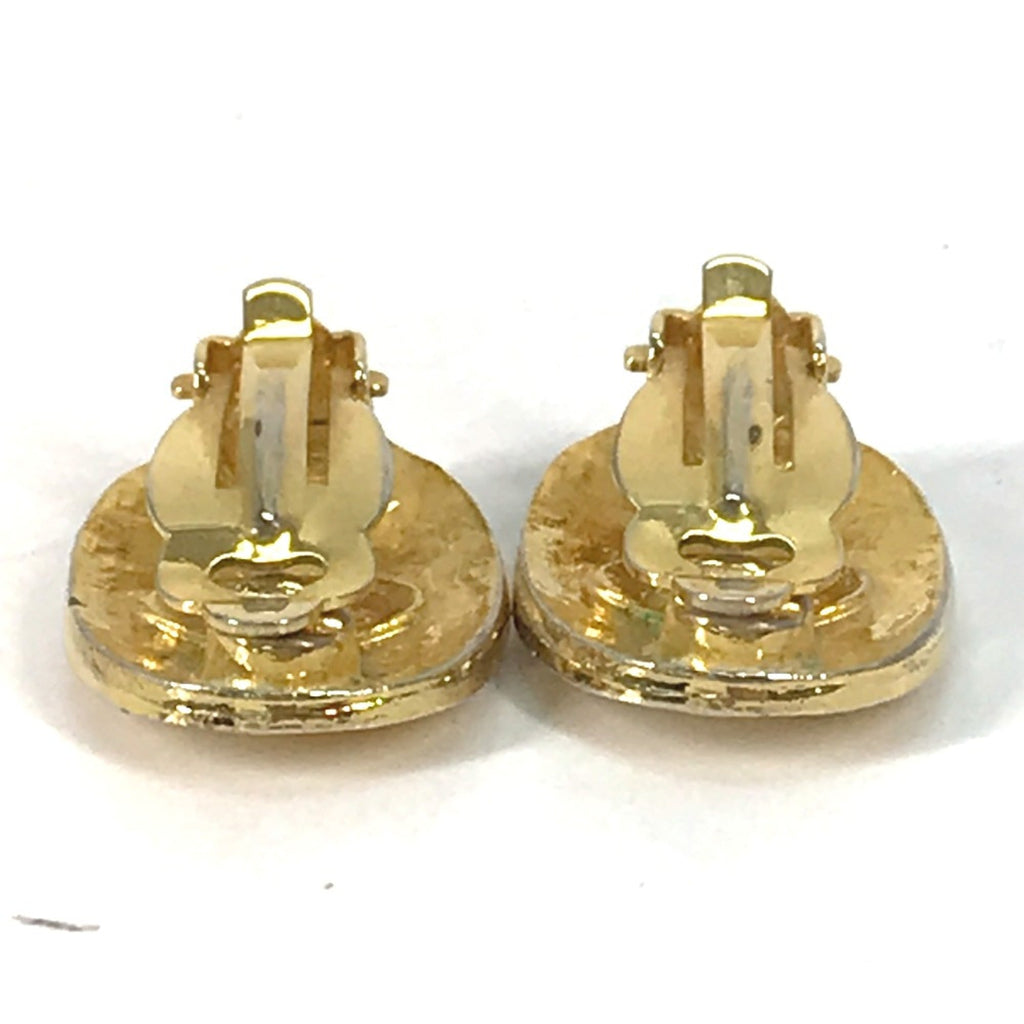 Vintage Clip-On Earrings Clip-On Gold-Tone Metal