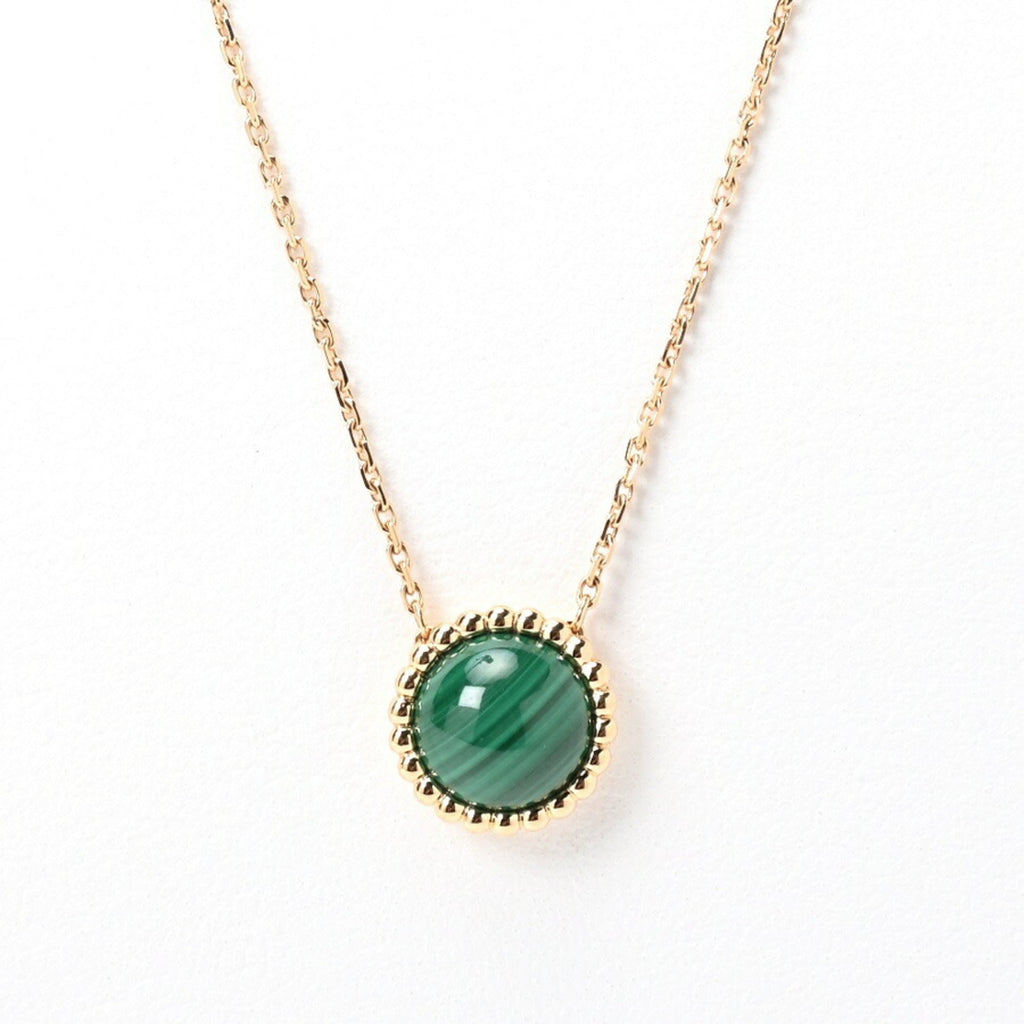 Perlee Pendant Necklace 18K Yellow Gold with Malachite