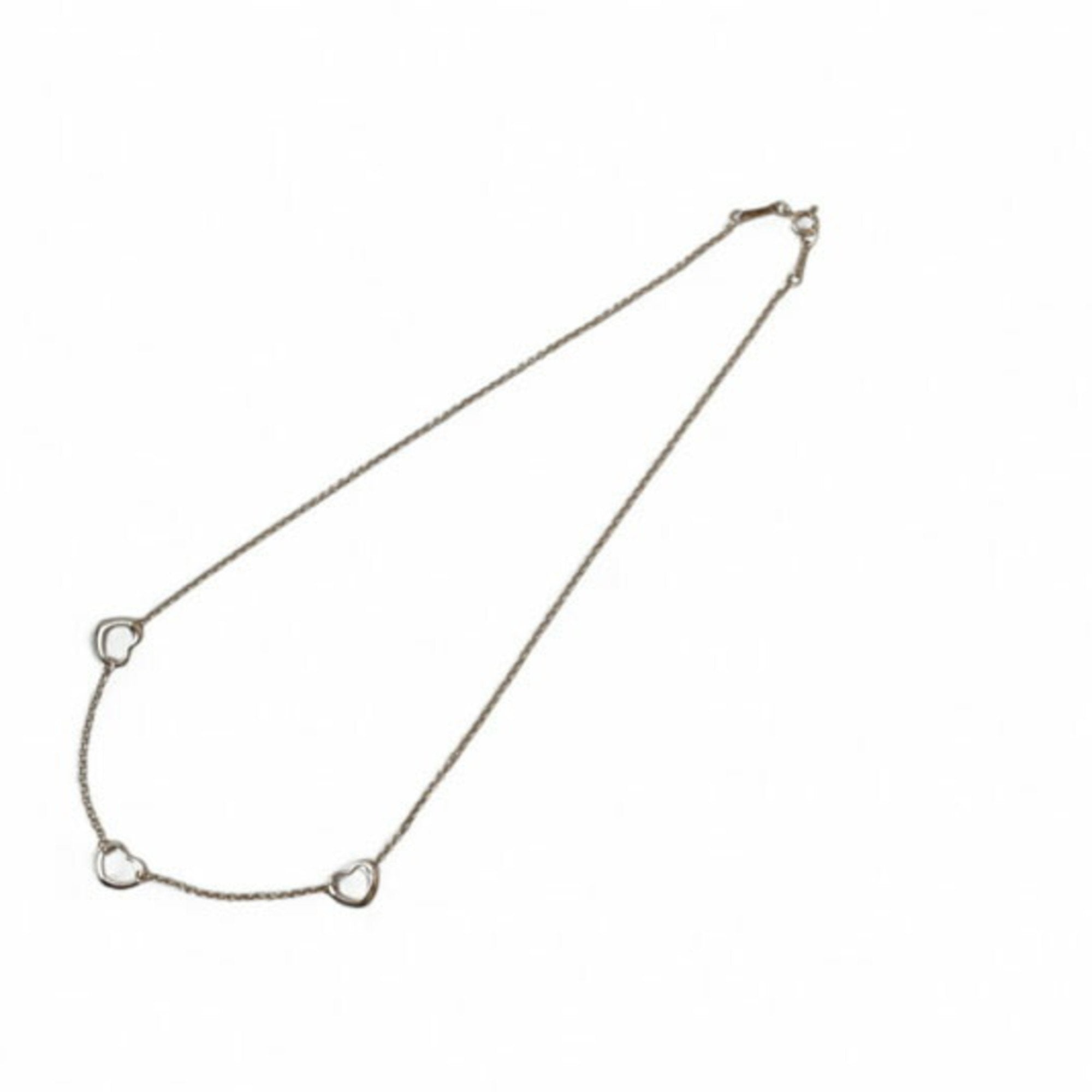 Triple Heart Pendant Necklace Sterling Silver