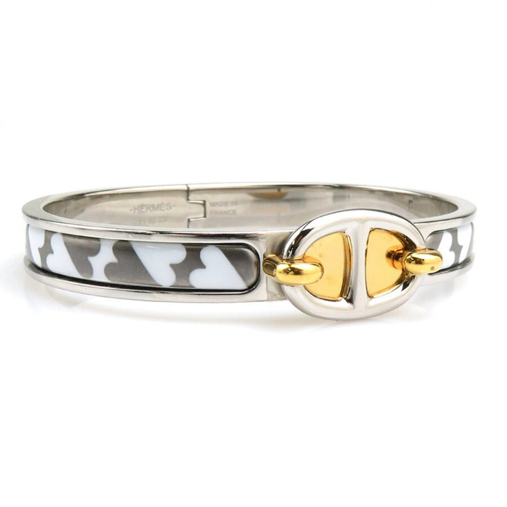 Clic Bangle Enamel and Metal Bracelet