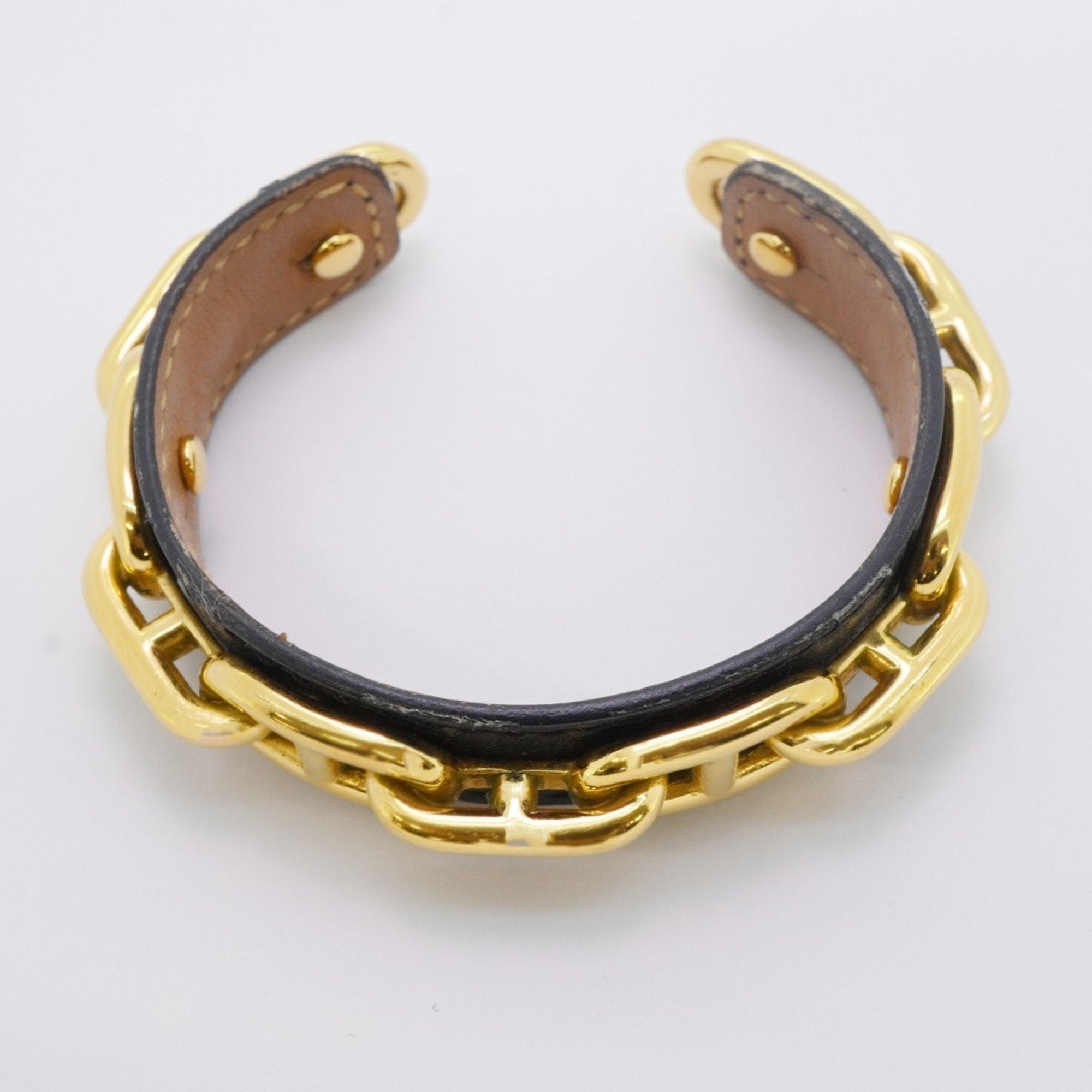 Chaine d'Ancre Bracelet Gold and Leather