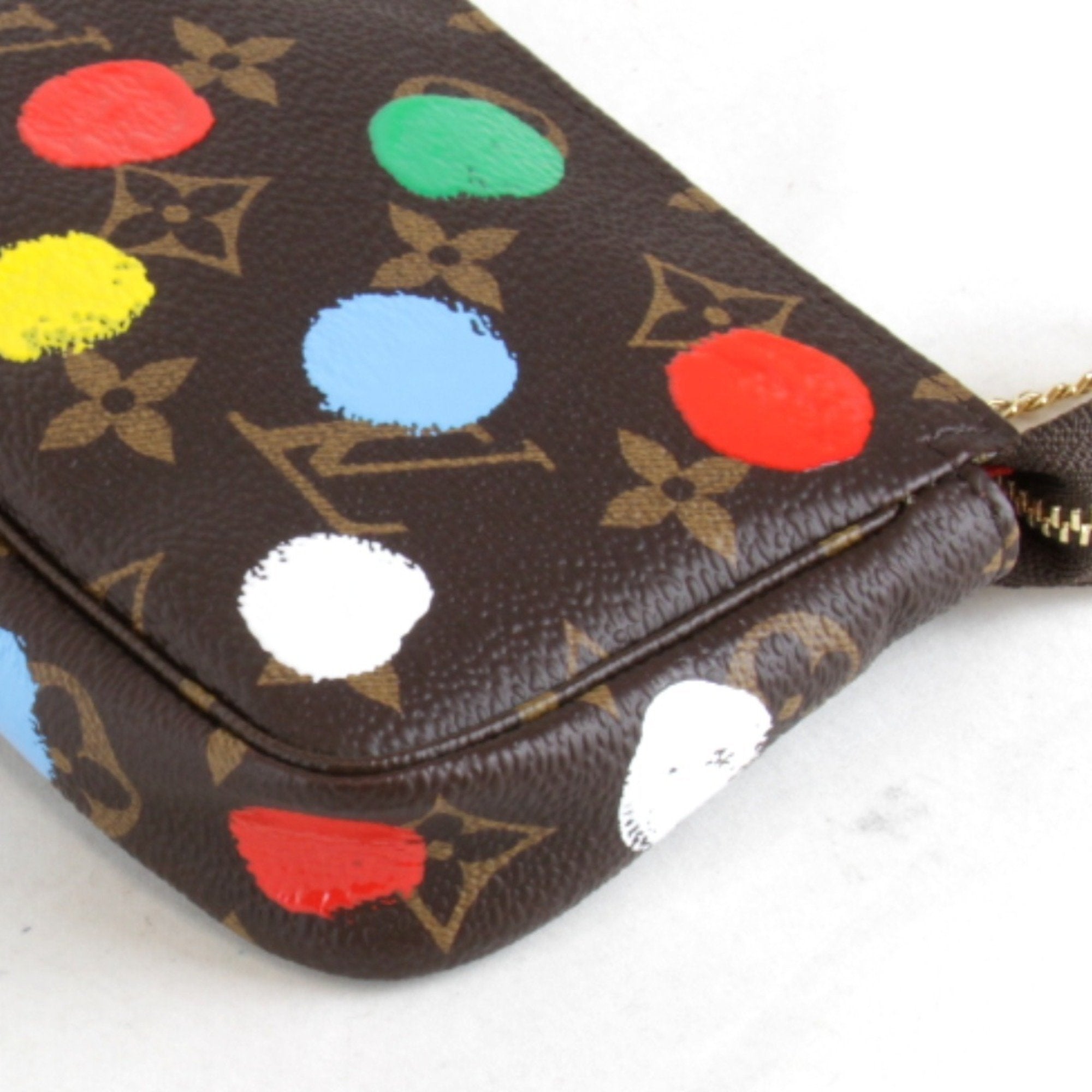 Pochette Accessoires Yayoi Kusama Painted Dots Monogram Canvas Mini