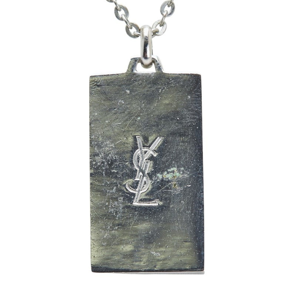 Plate Star Pendant Necklace Silver and Blue Metal