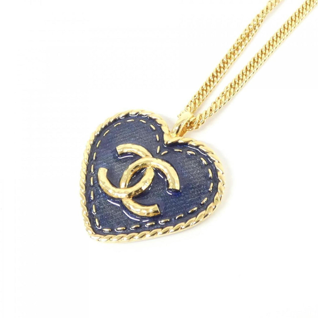 Pendant Necklace Blue and Gold