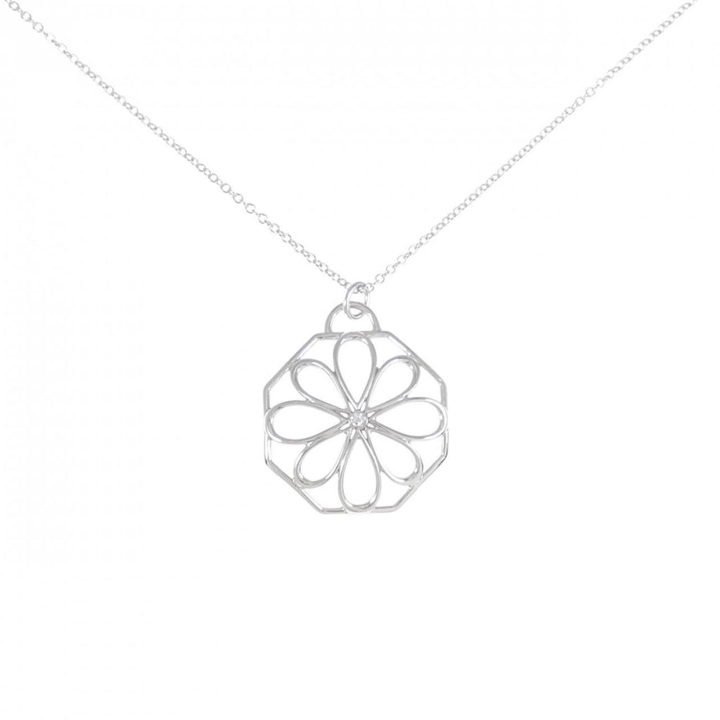 Pendant Necklace 18K White Gold with Diamond