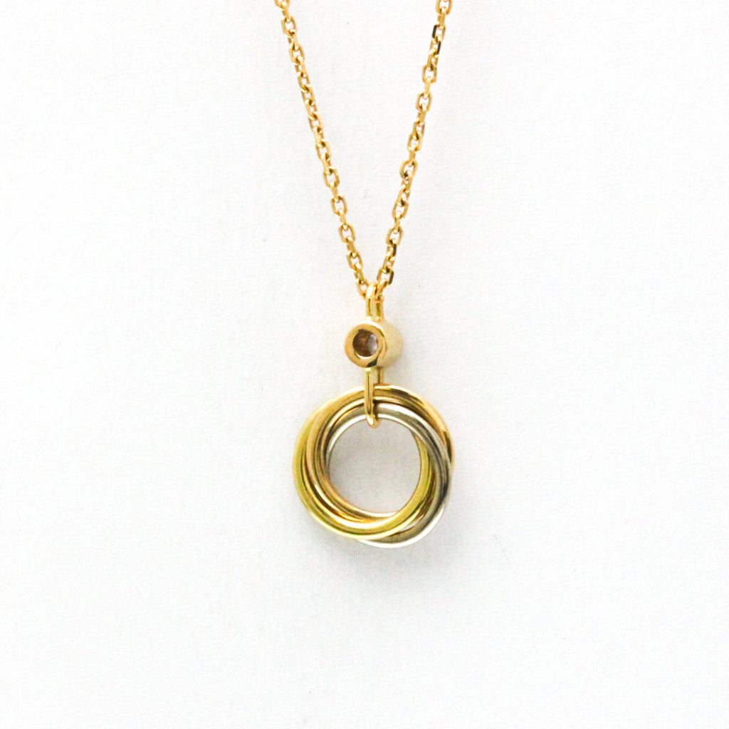 Trinity Pendant Necklace 18K Tricolor Gold