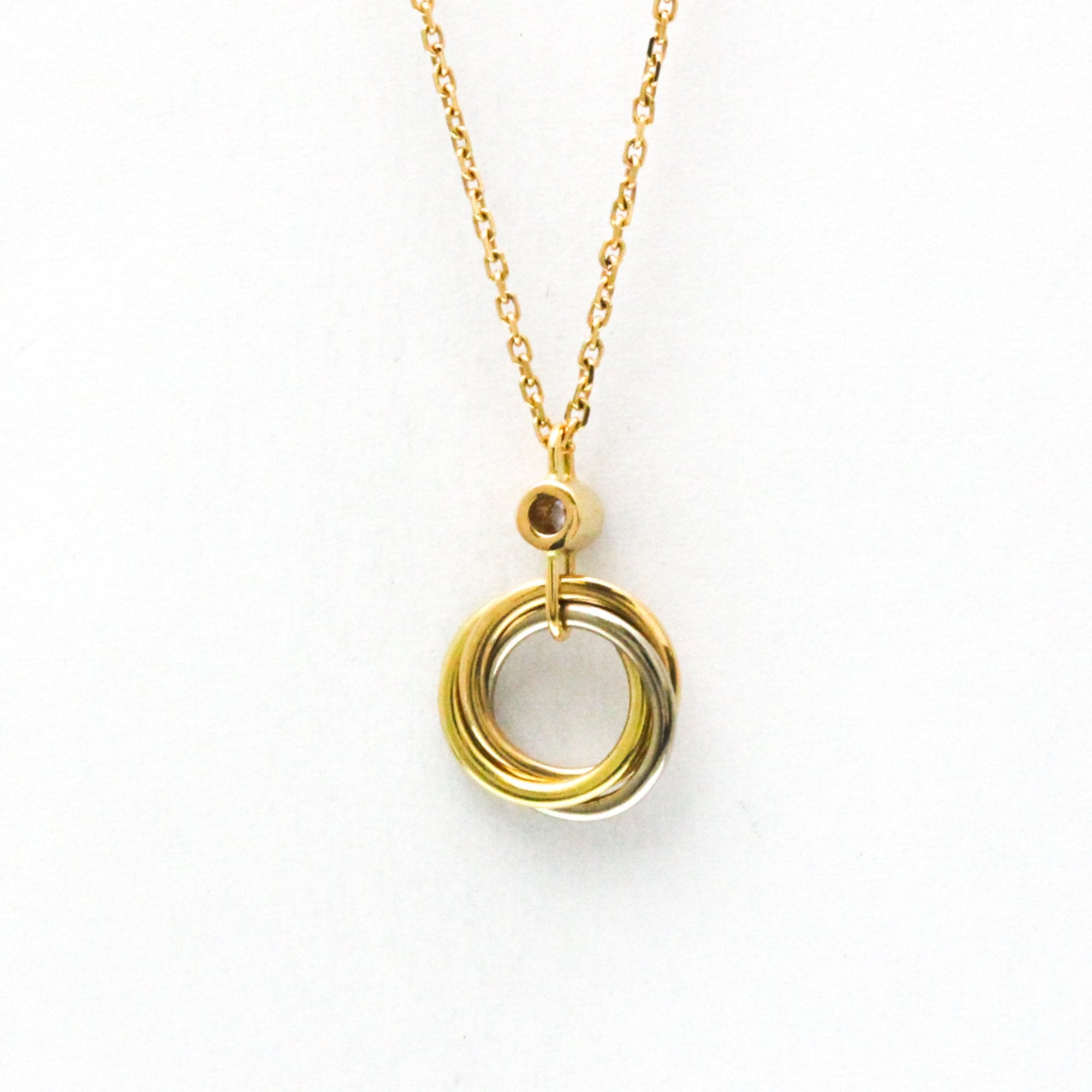 Trinity Pendant Necklace 18K Tricolor Gold