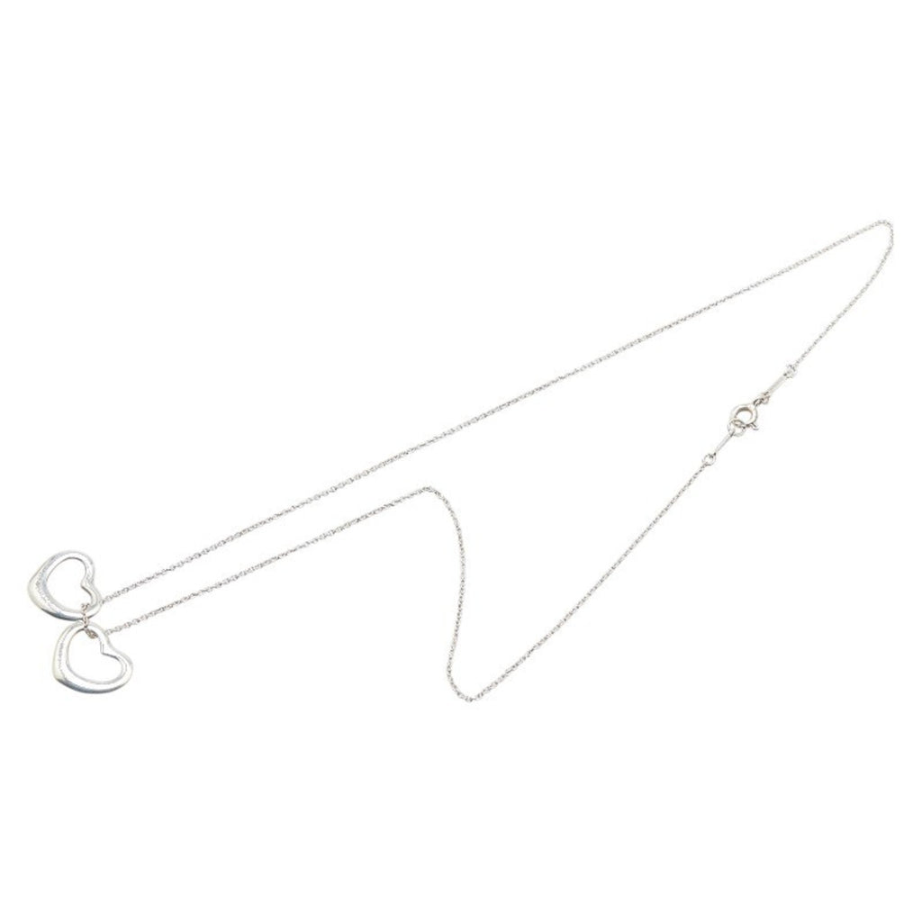 Double Heart Pendant Necklace Sterling Silver