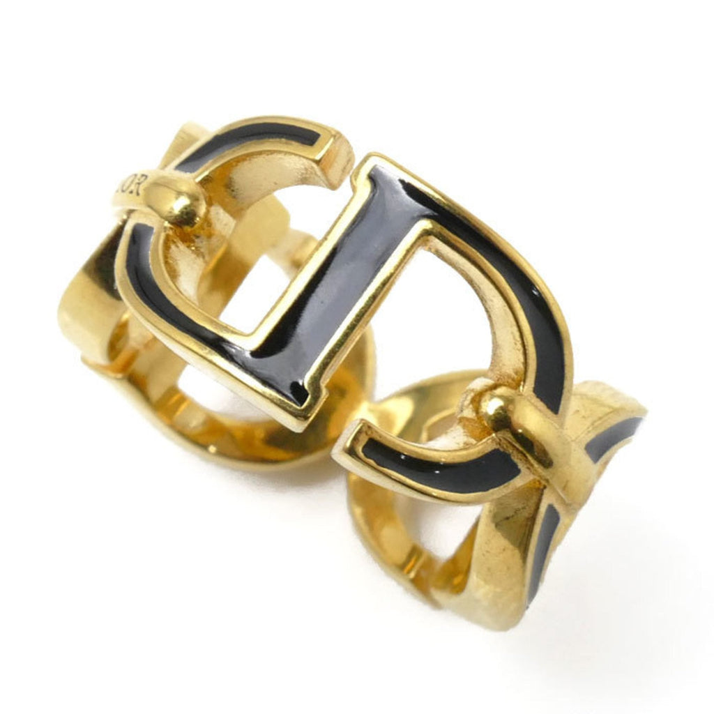 Band Ring Lacquer and Metal Black and Gold