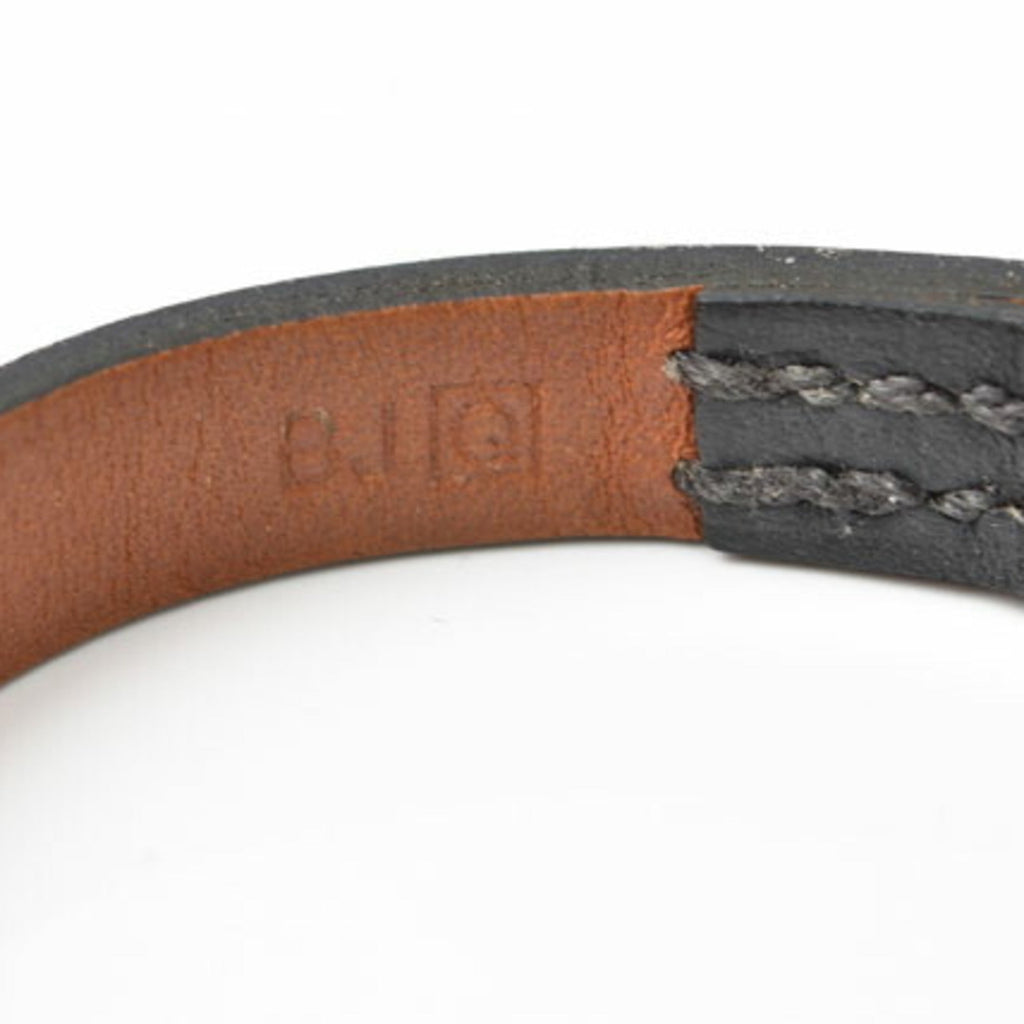 Micro Rival Bangle Bracelet Leather Black