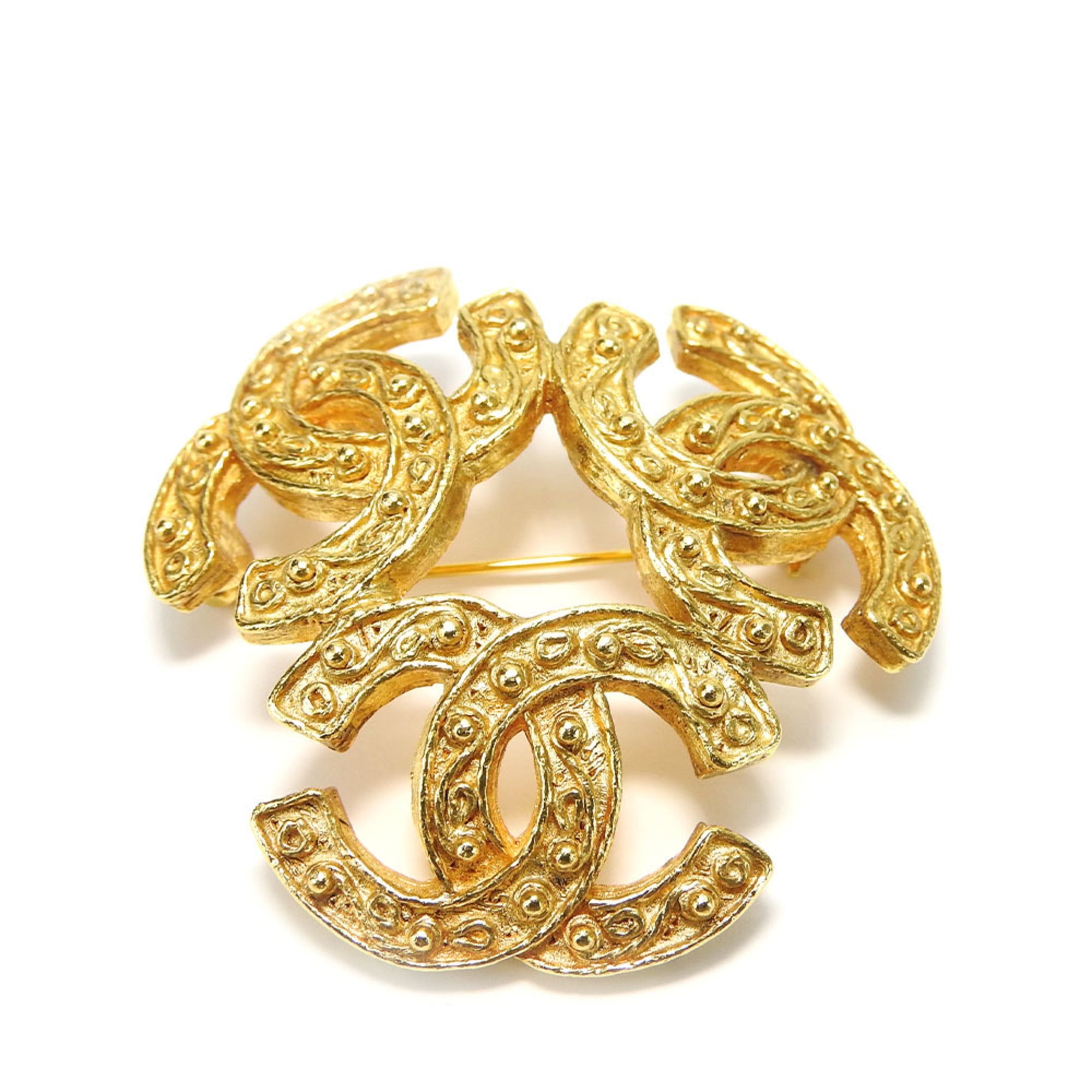 CC Logo Brooch Metal