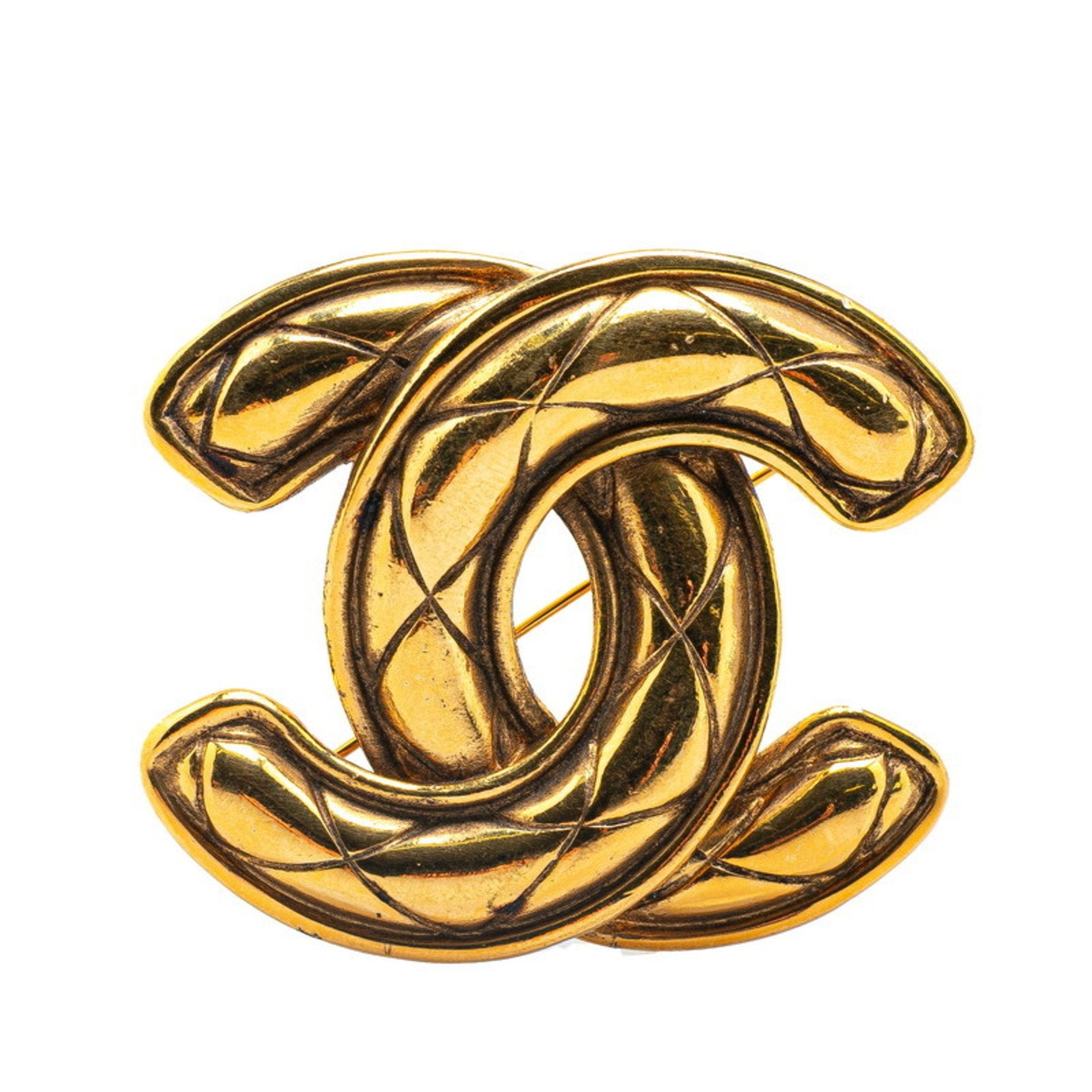 CC Logo Brooch Metal