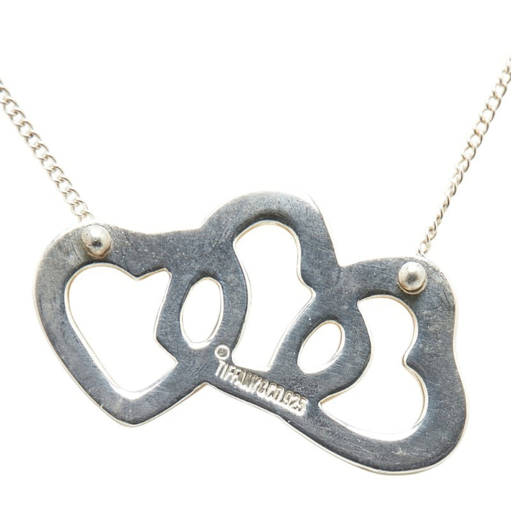 Triple Heart Pendant Necklace Sterling Silver