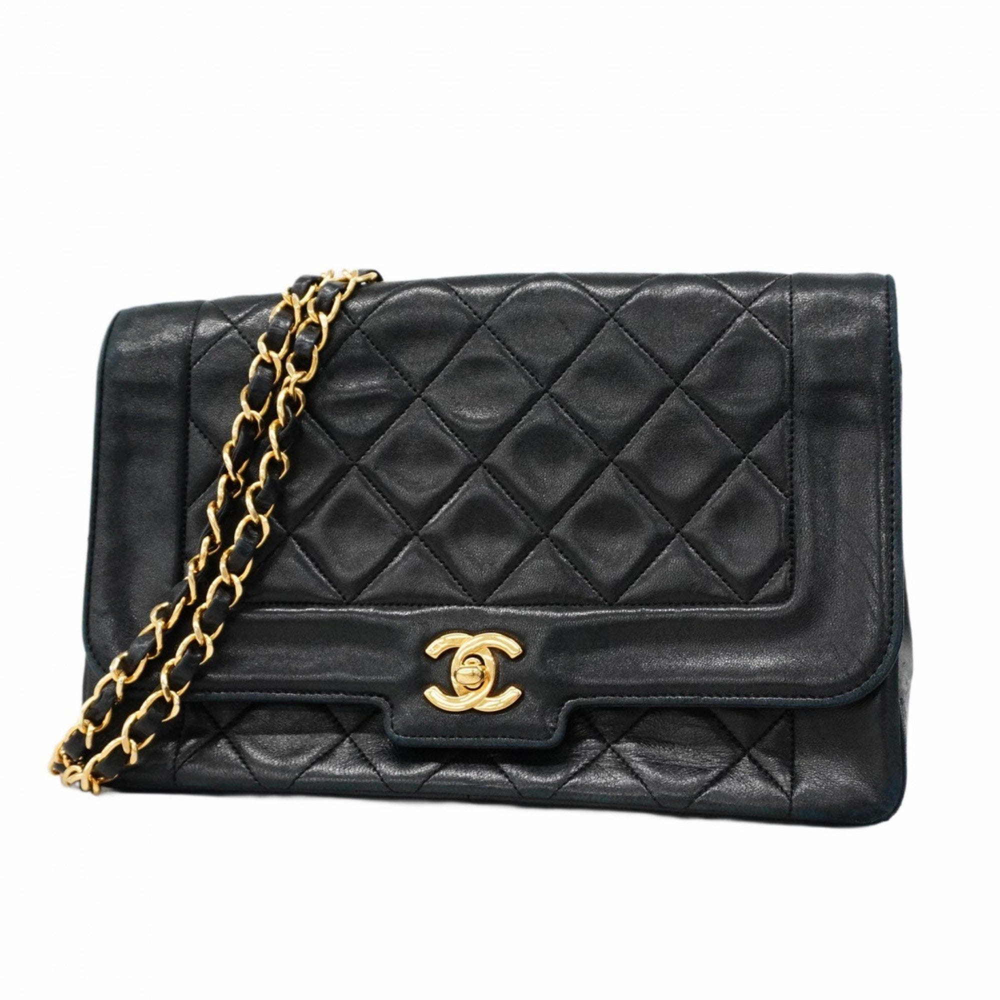 Vintage CC Chain Flap Bag Quilted Lambskin Medium