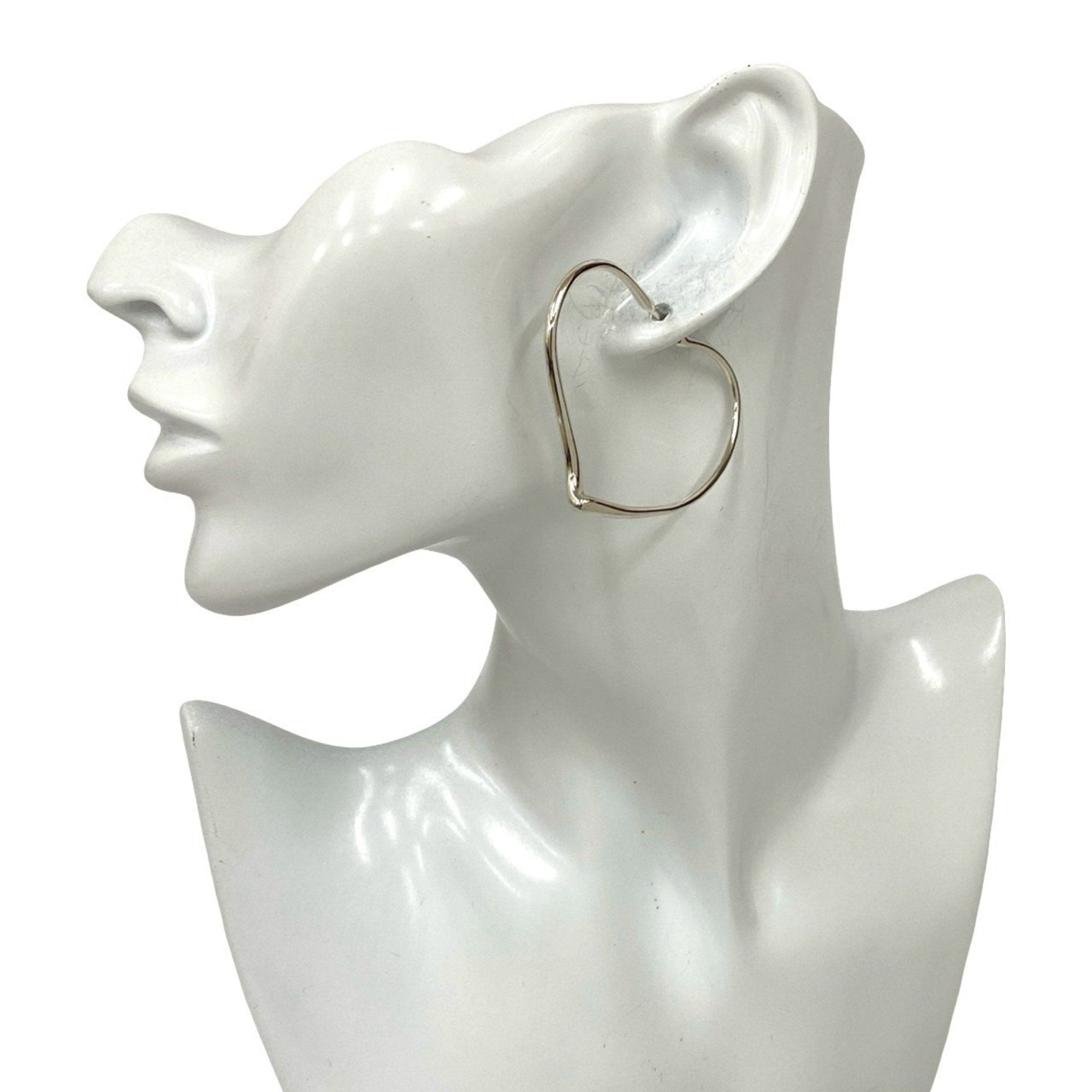 Open Heart Earrings Sterling Silver 52mm Sterling Silver