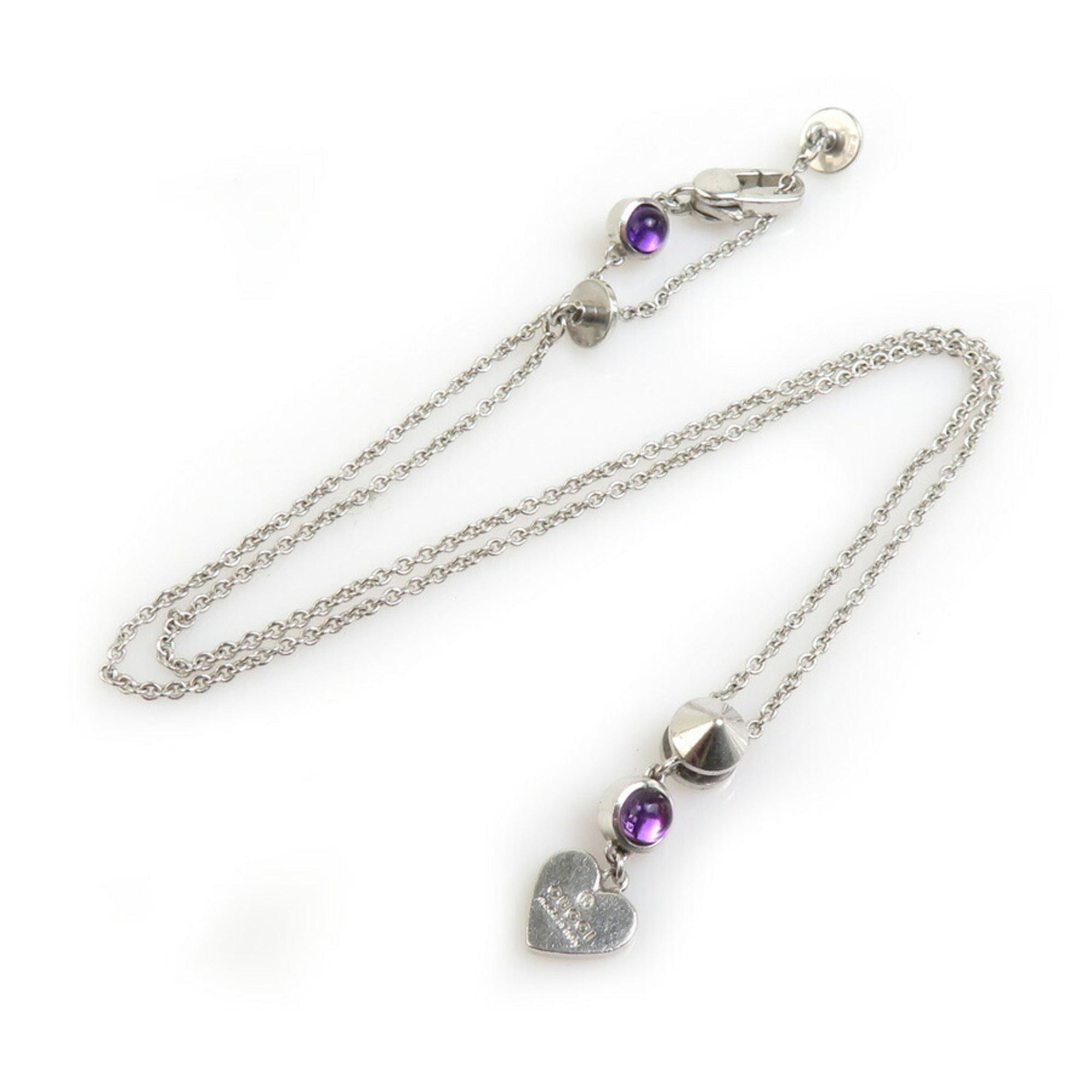 Pendant Necklace Sterling Silver Purple