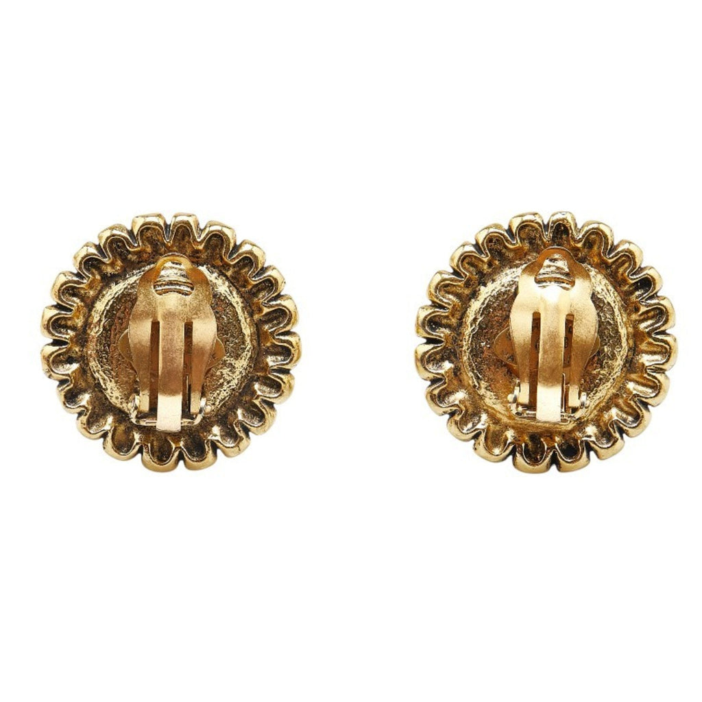 Pearl Clip-On Earrings Artificial Pearl and Gold