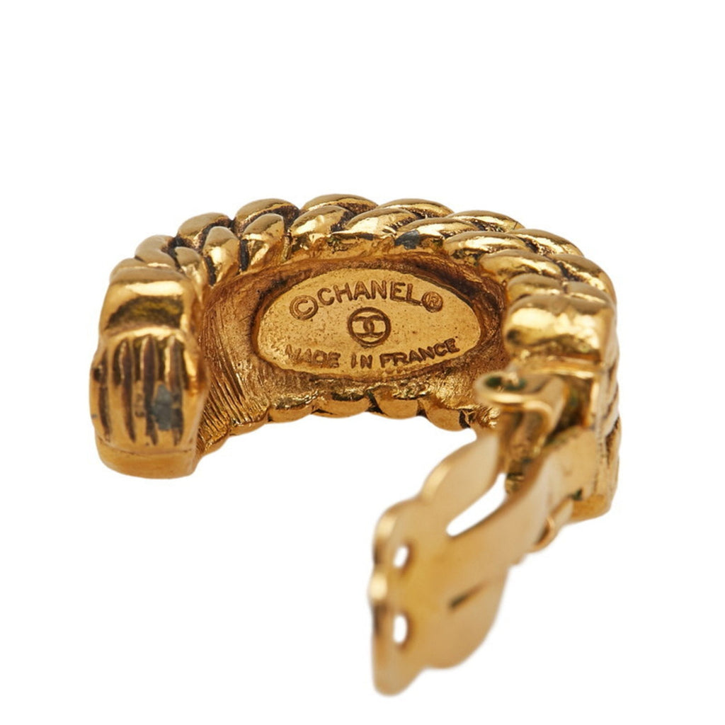 CC Logo Clip-On Earrings Metal Gold-Tone Metal