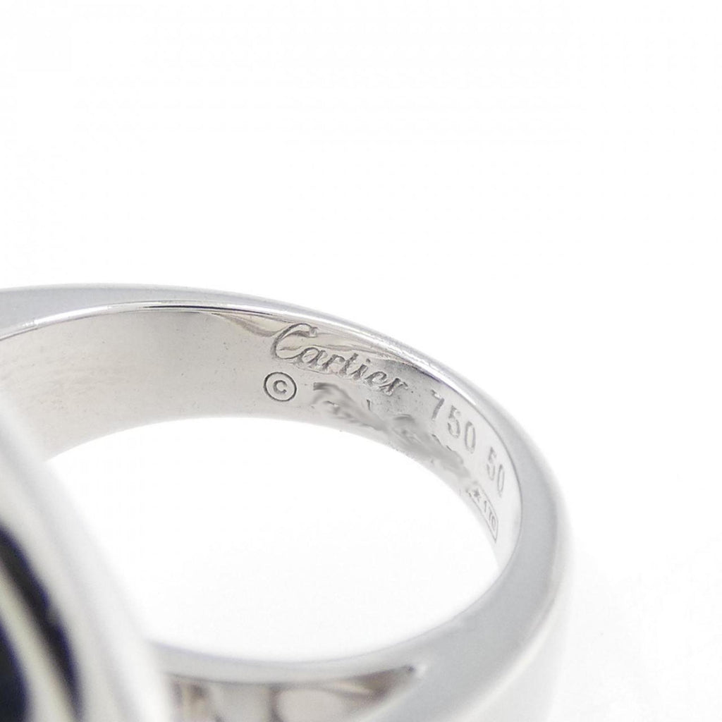Ring 18K White Gold with Diamond and Mother of Pearl