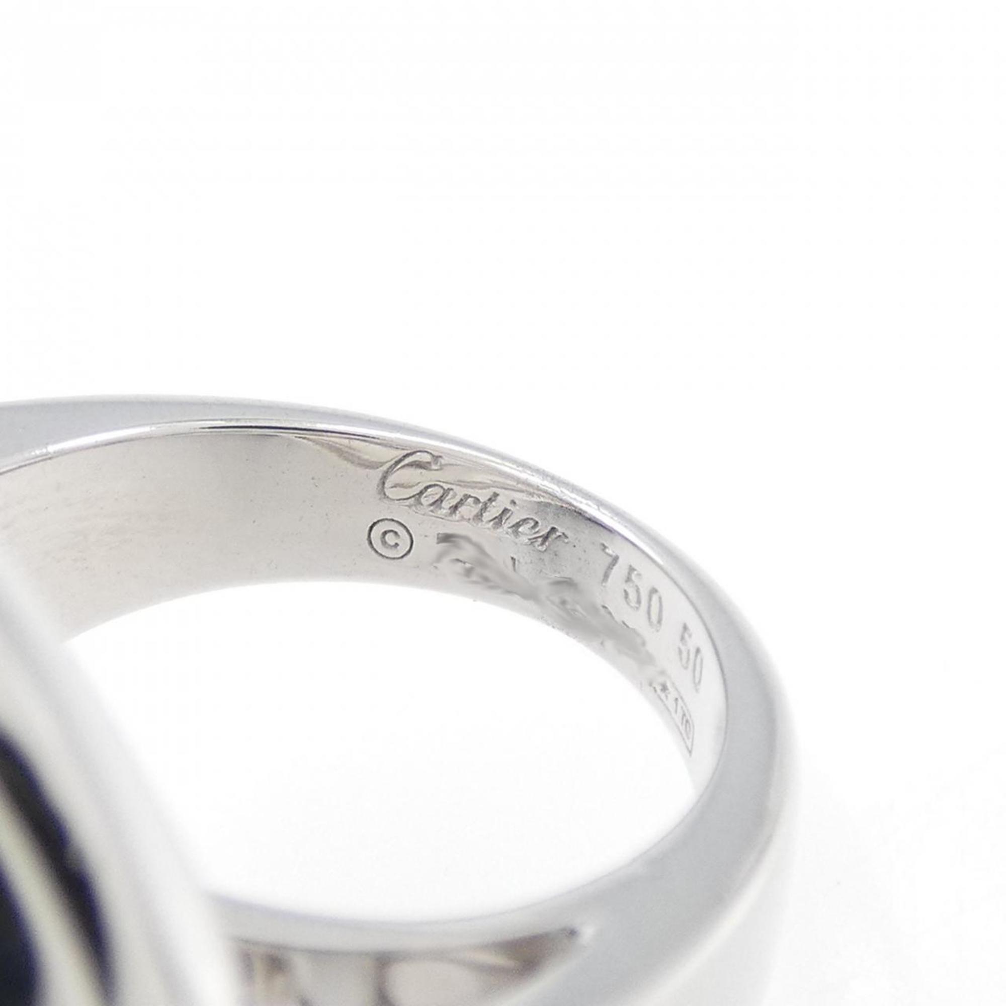 Ring 18K White Gold with Diamond and Mother of Pearl