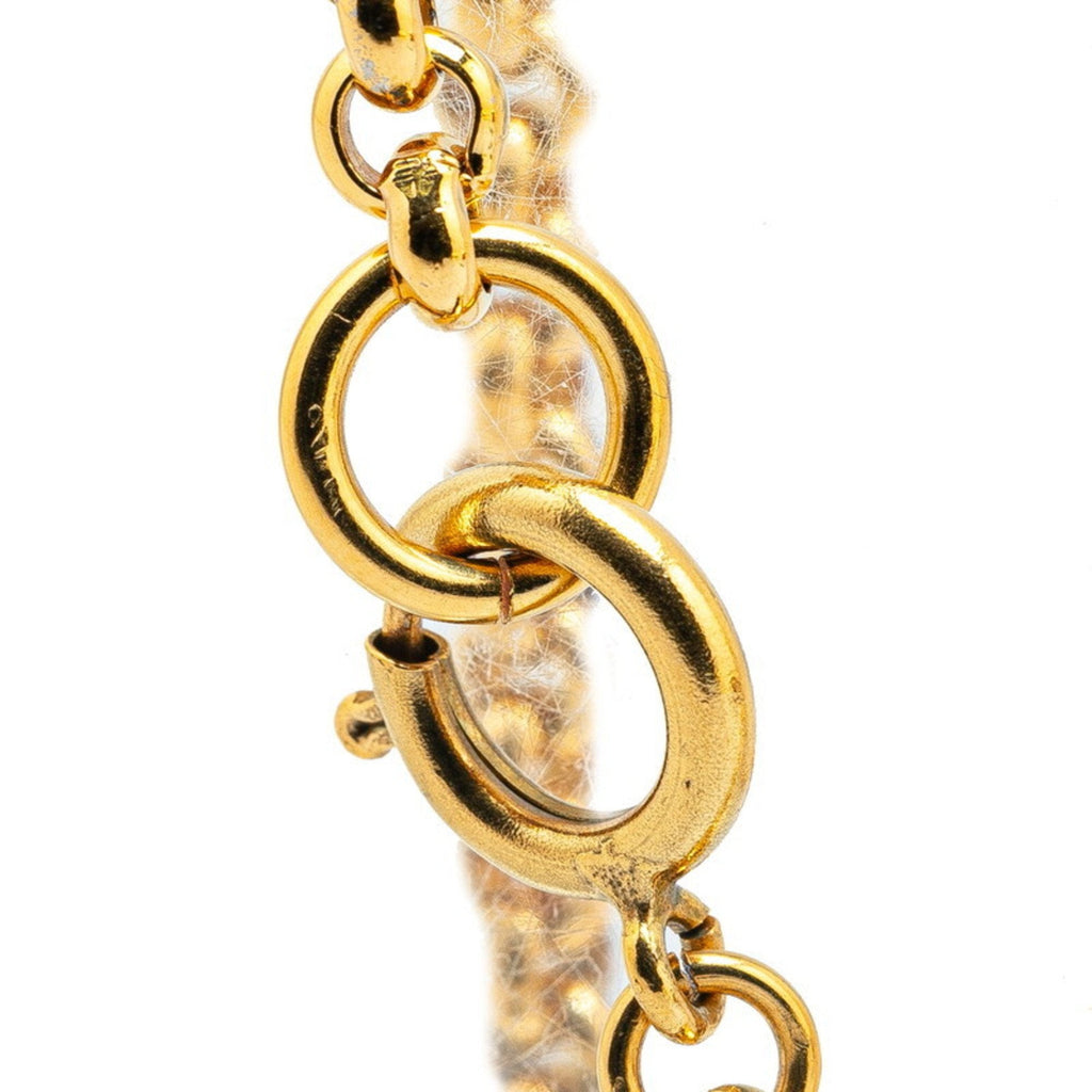 CC Logo Heart Pendant Necklace Metal