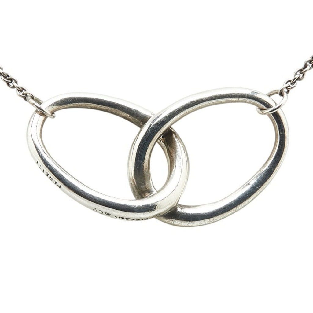Peretti Double Loop Pendant Necklace Sterling Silver