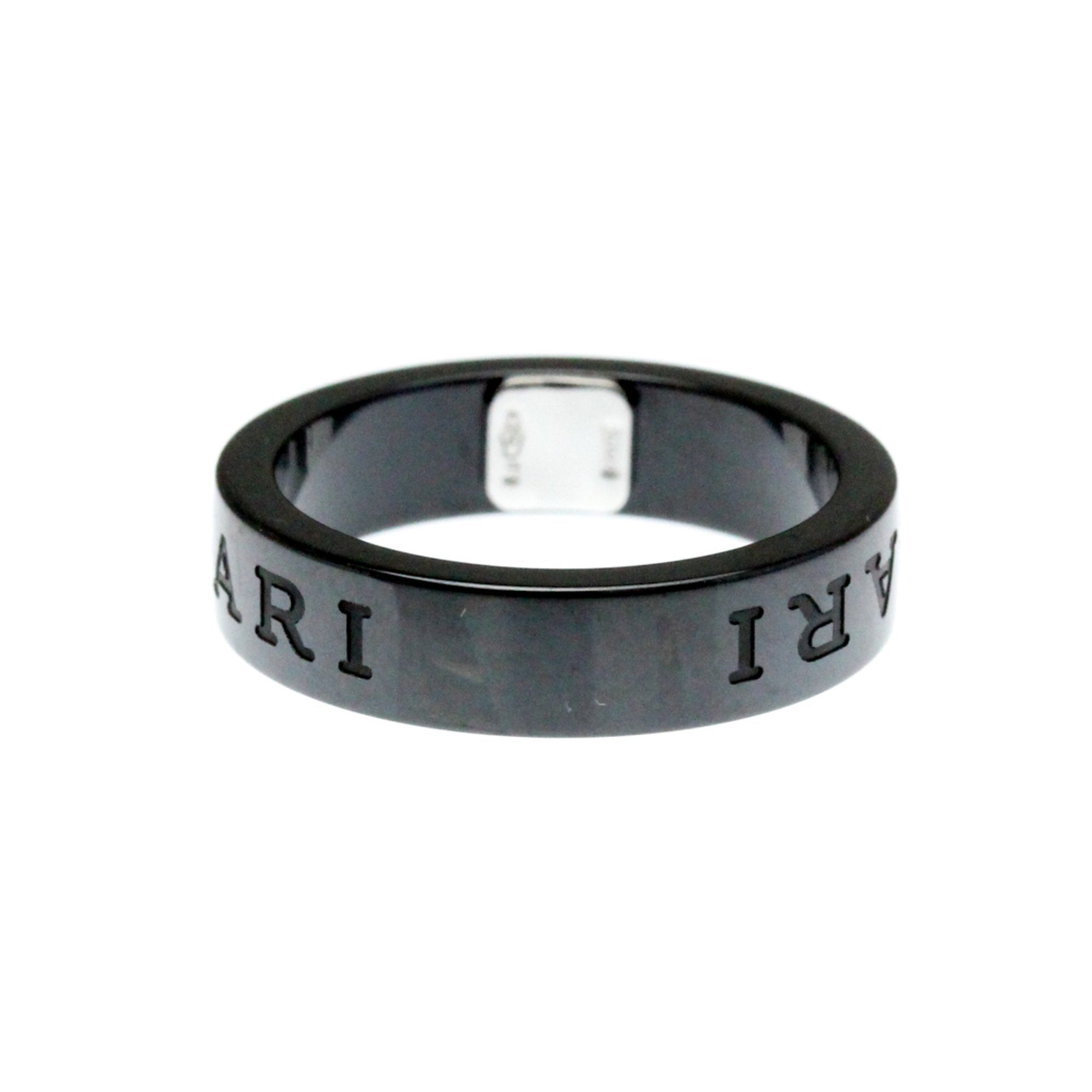 Band Ring Ceramic and 18K White Gold with Diamond